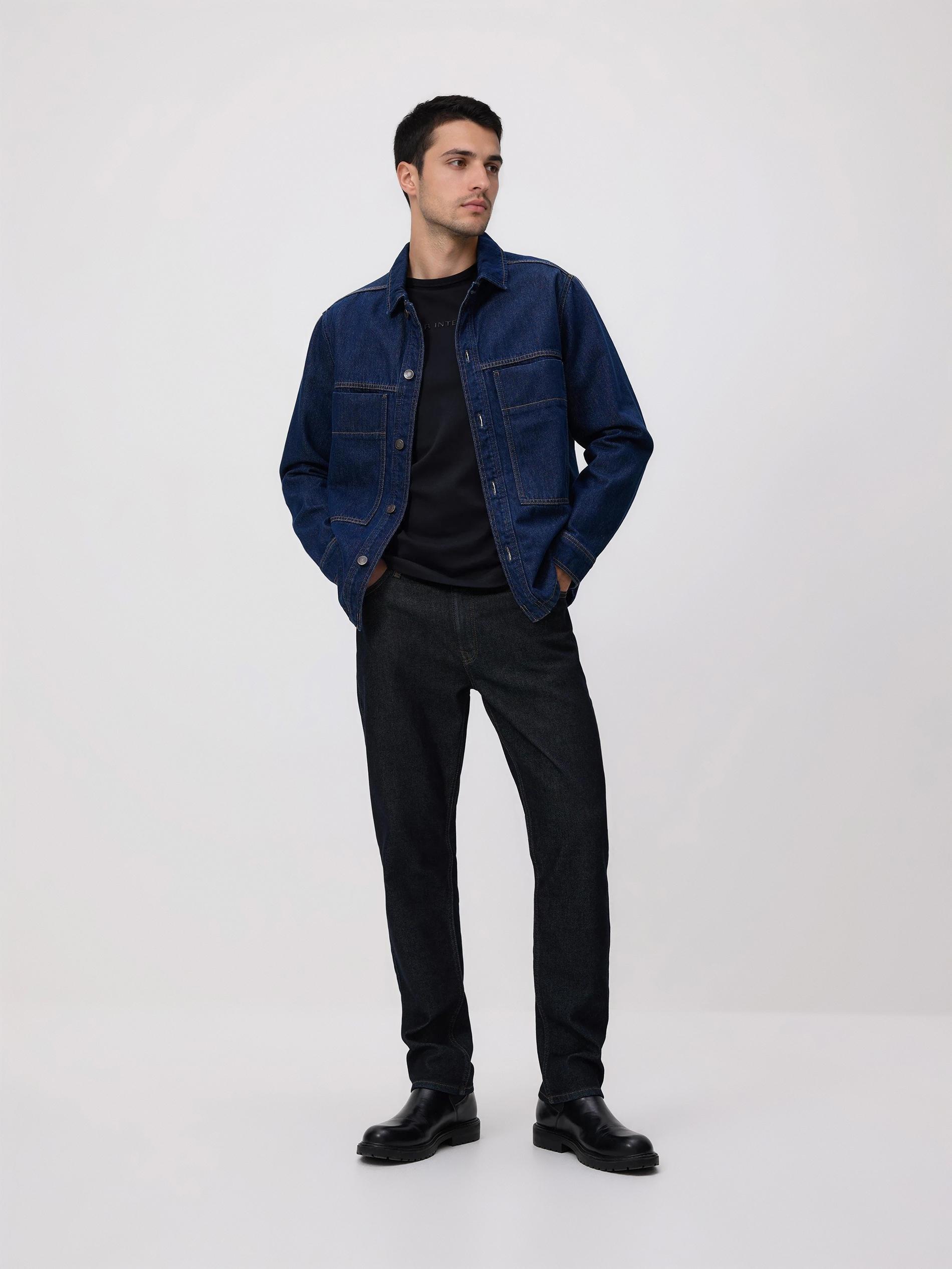 Black Slim Fit T-Shirt With Print, Black, medium