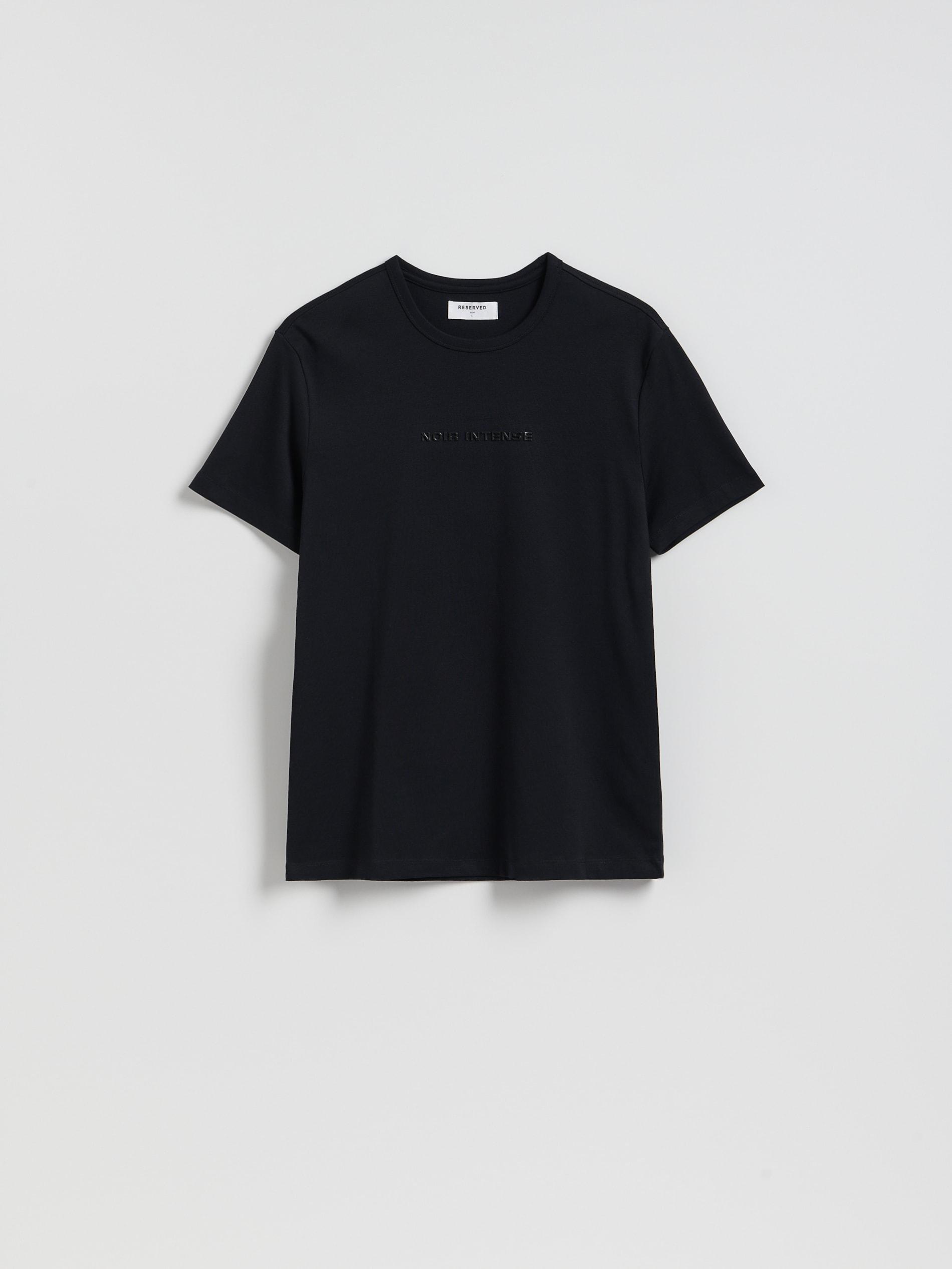 Black Slim Fit T-Shirt With Print, Black, large image number 4