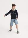 Reserved - Blue Cotton Shorts With Pockets, Kids Boys