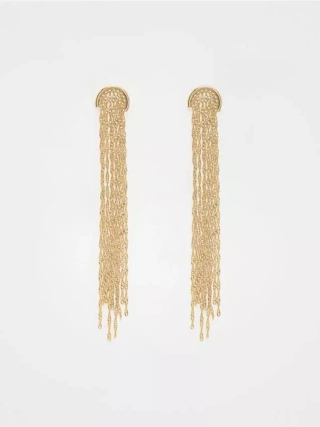 GOLDEN Dangle earrings, Golden, large image number 0