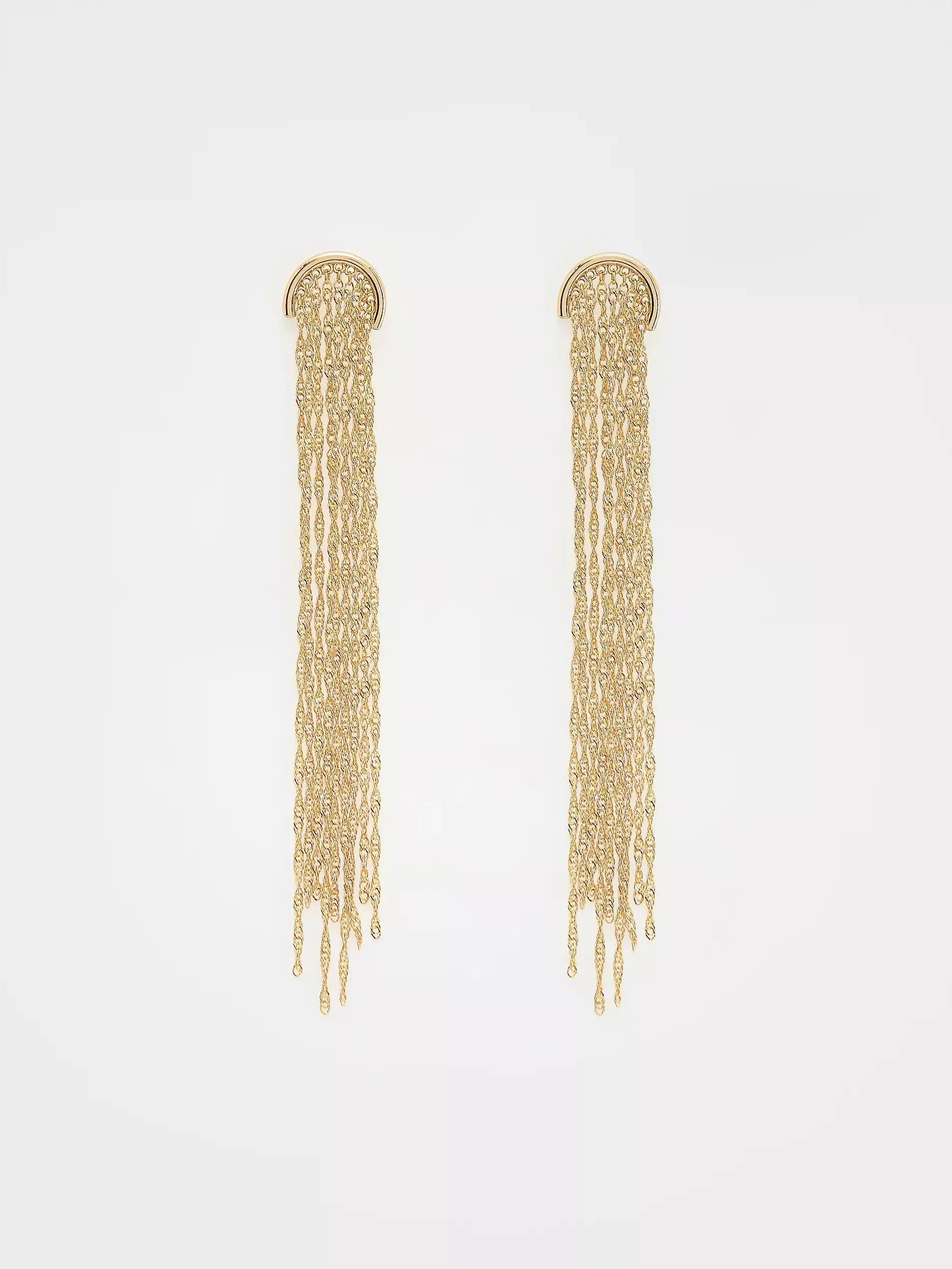 GOLDEN Dangle earrings, Golden, large image number 1