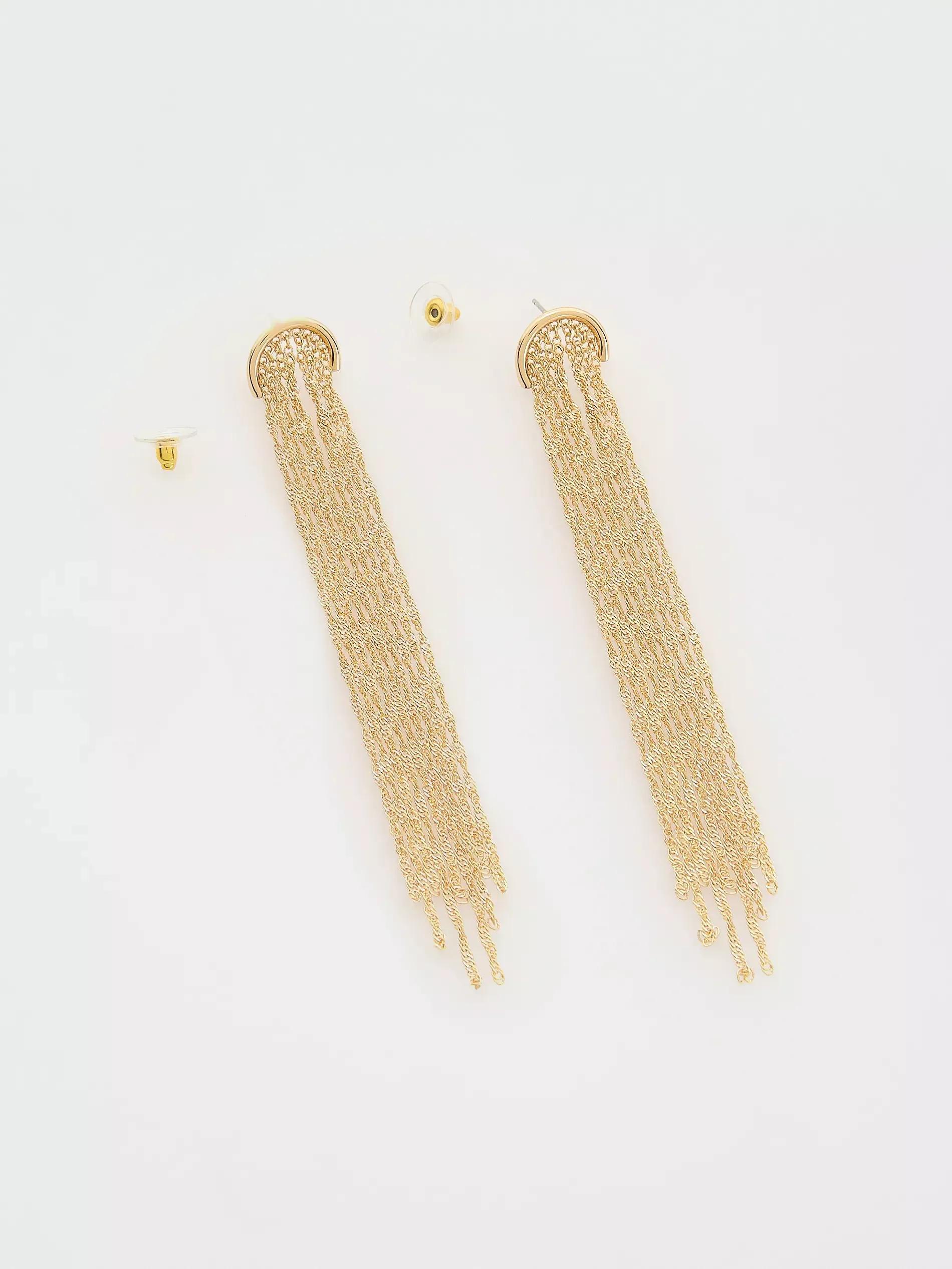 GOLDEN Dangle earrings, Golden, large image number 2