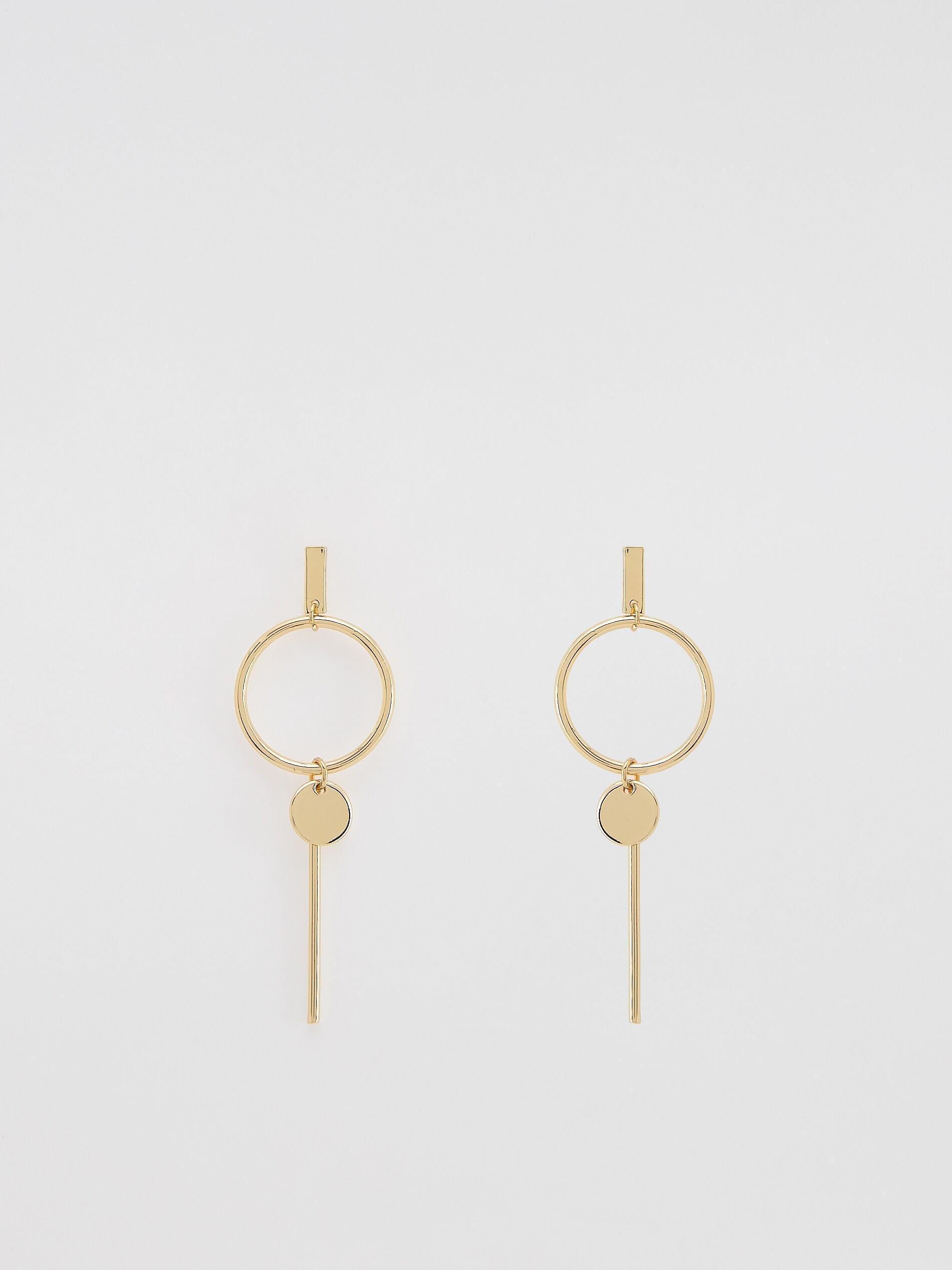 Gold Earrings, Golden, medium