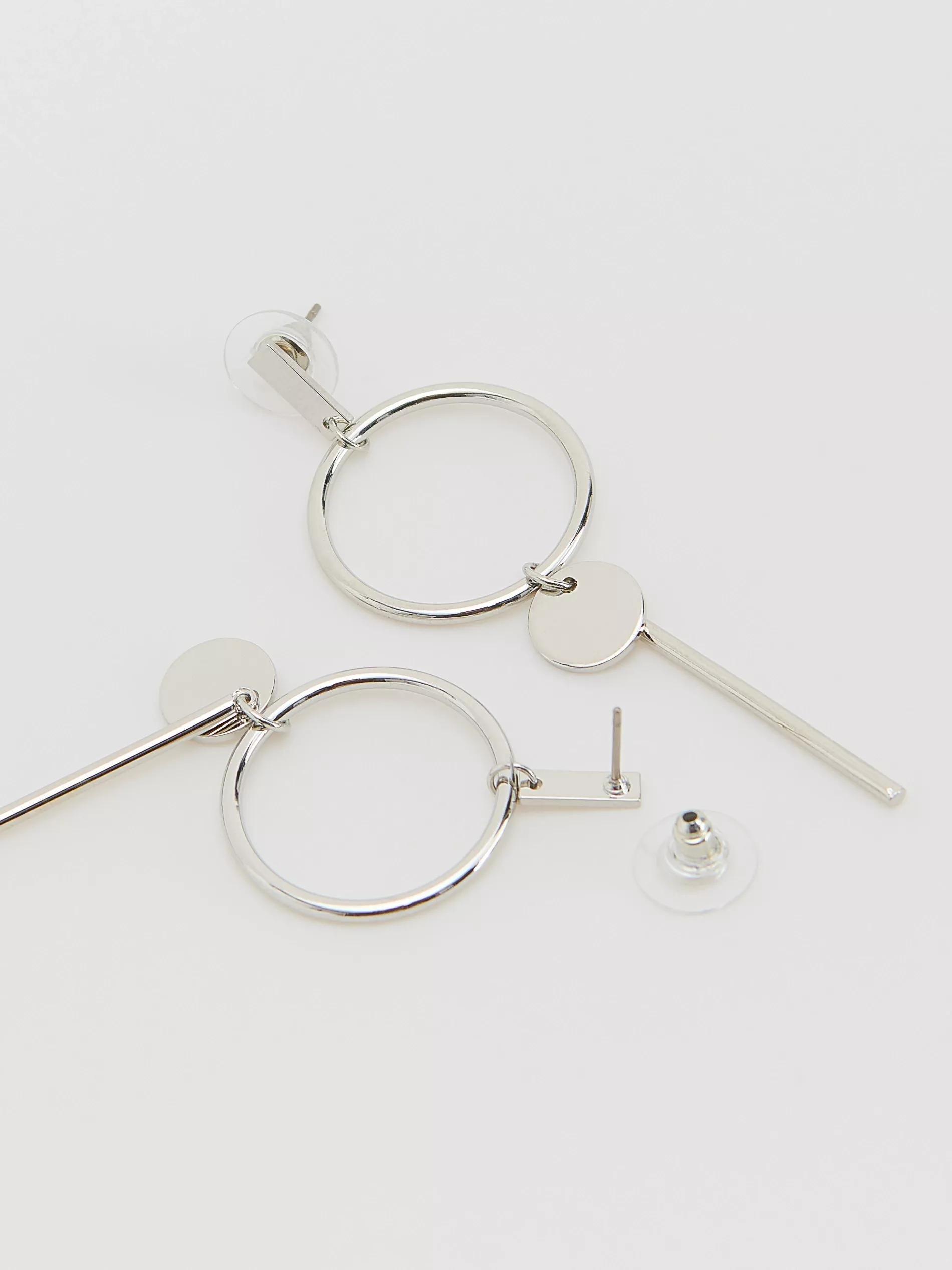 Silver Earrings, Silver, large image number 1