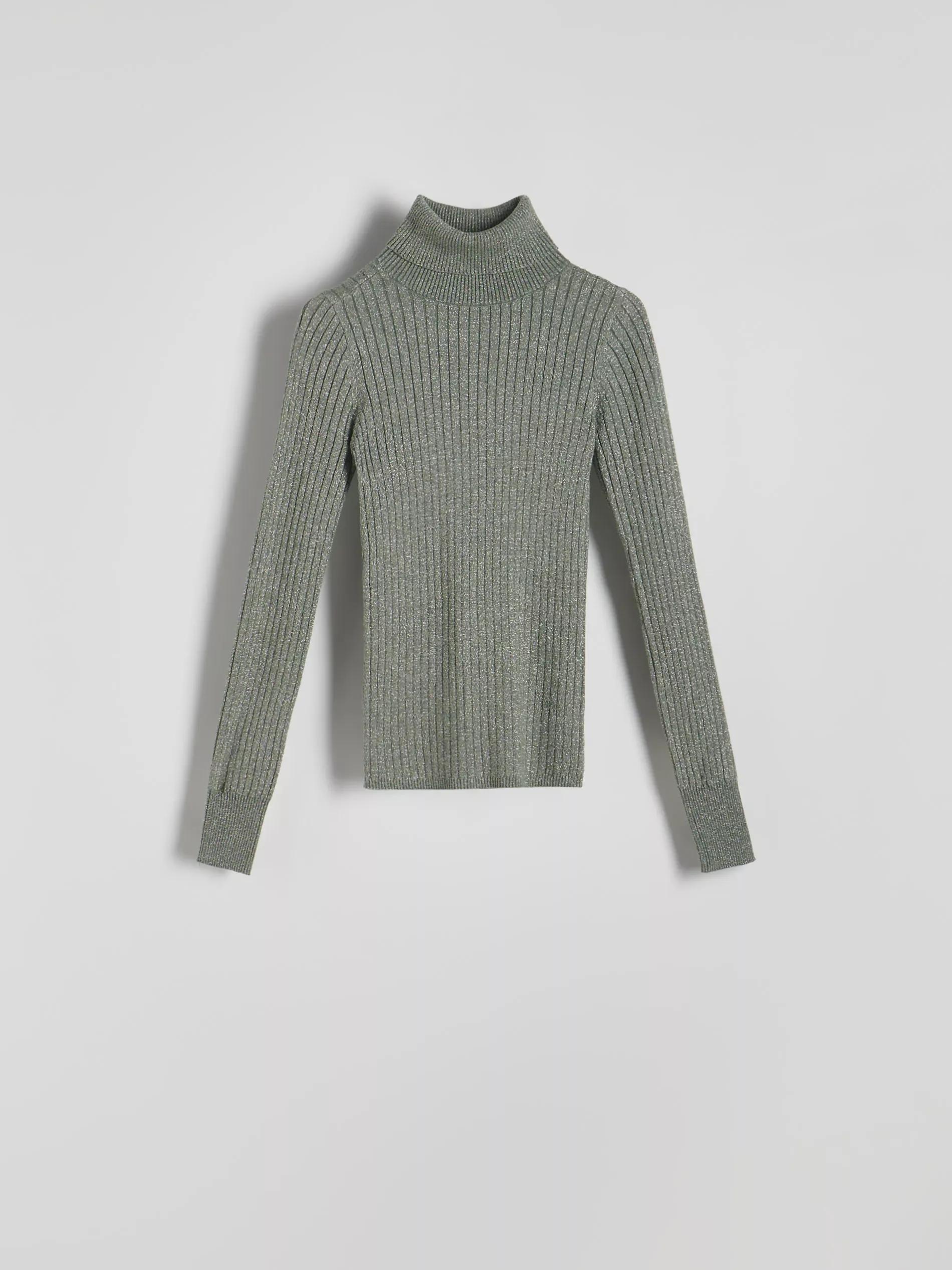 Khaki Collared Fitted Sweater, , large image number 4