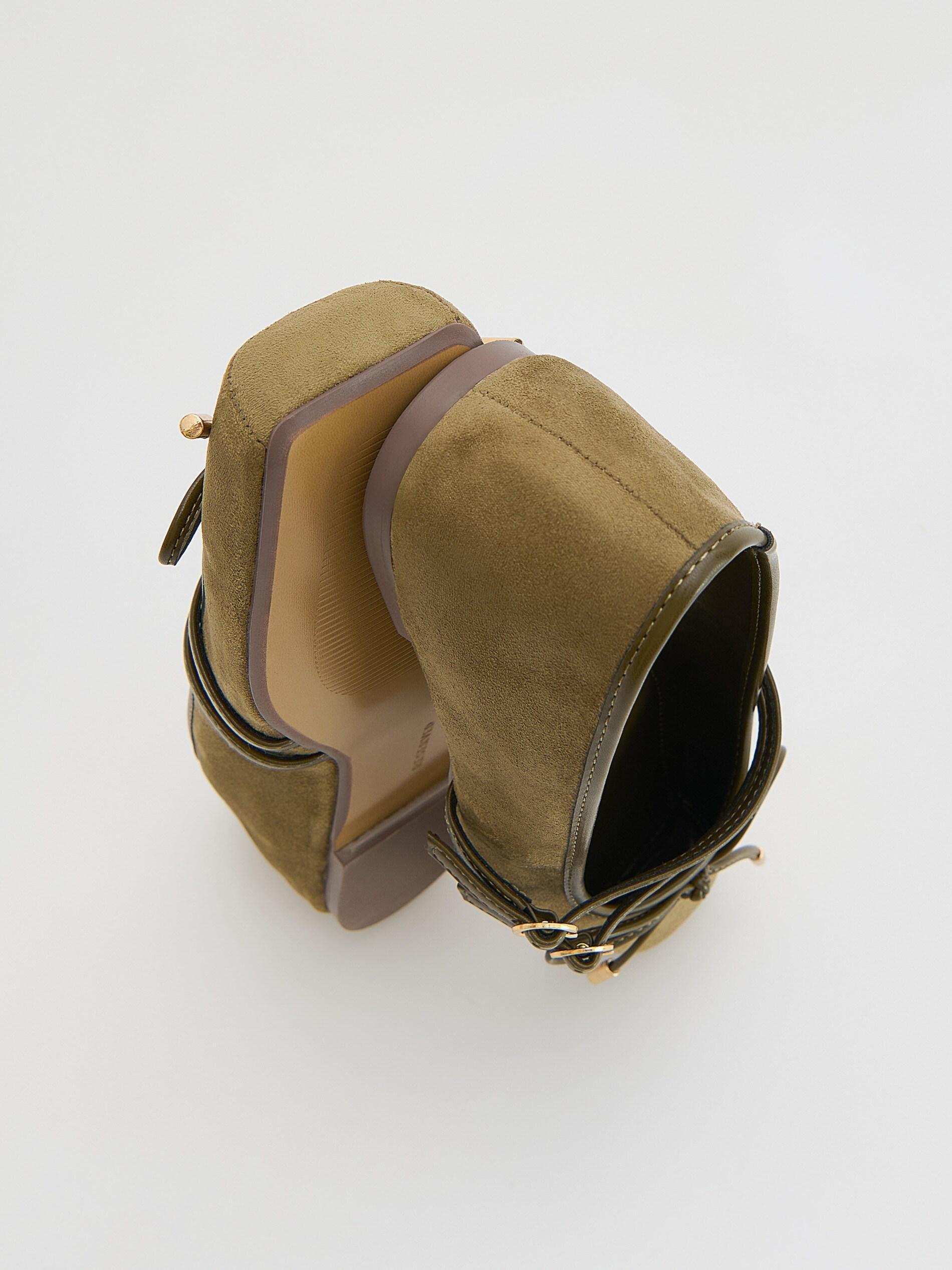 Olive Ballerinas With Straps, Khaki, large image number 2