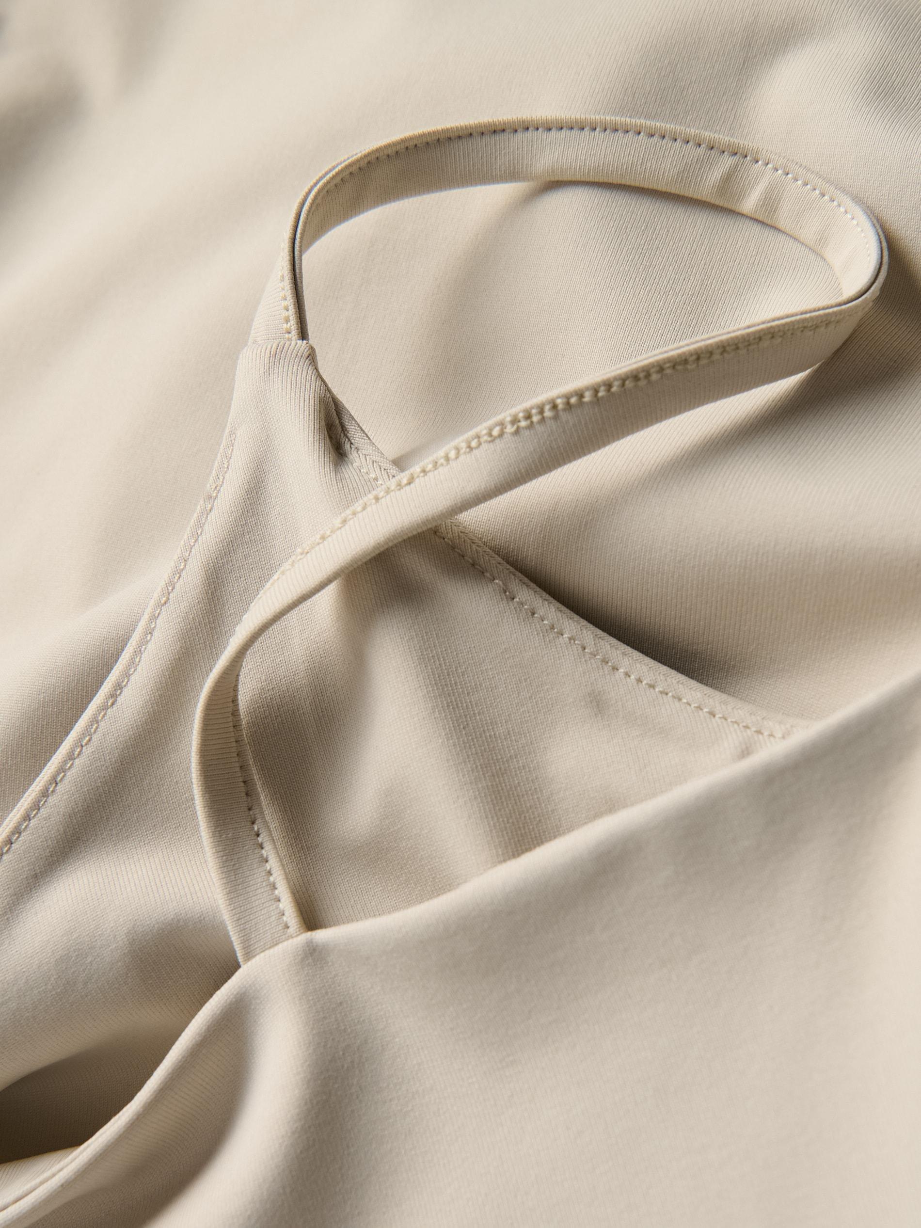 Beige Plain Spaghetti Strap Top, Beige, large image number 4