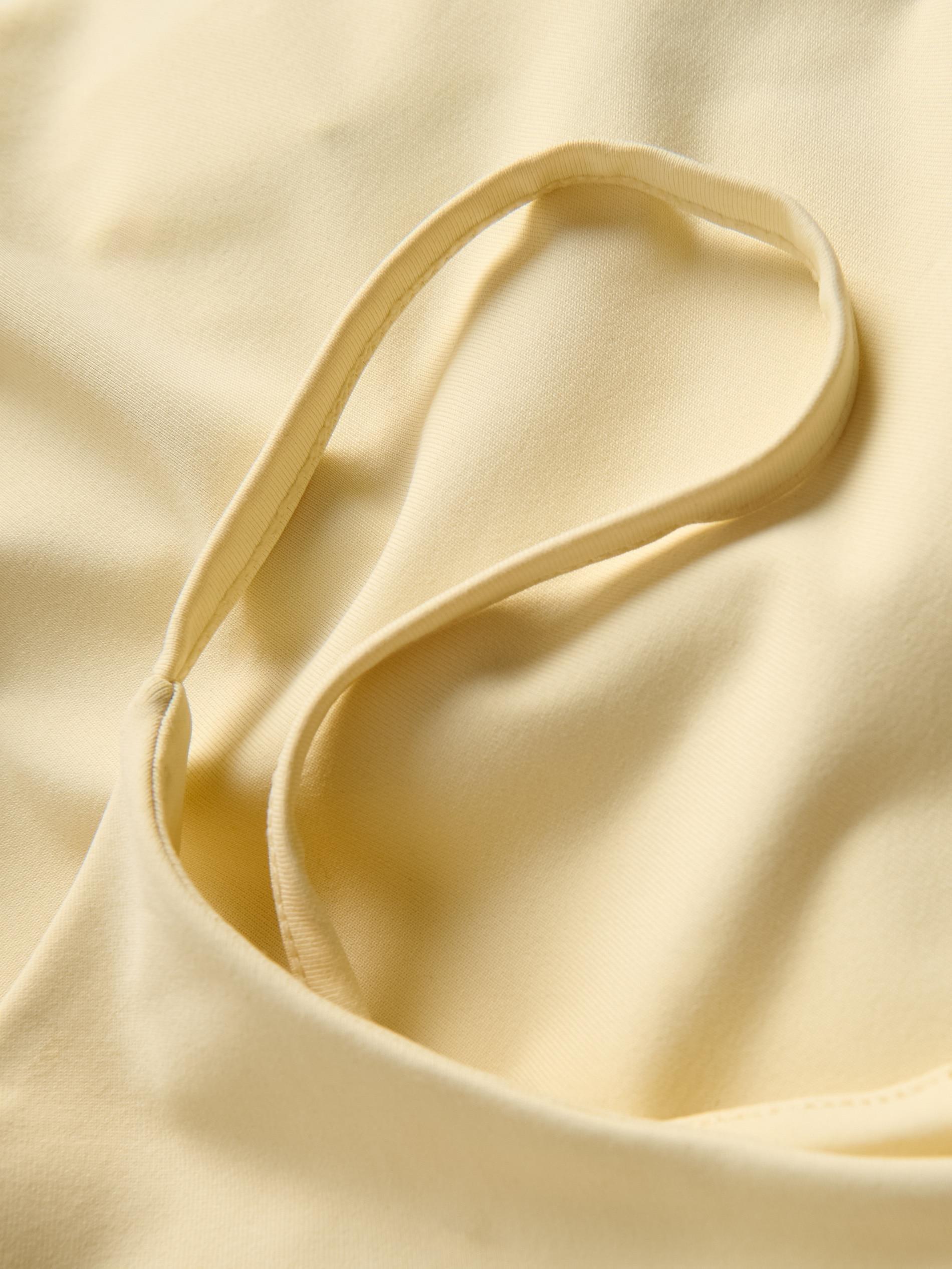 Yellow Plain Spaghetti Strap Top, Yellow, large image number 5