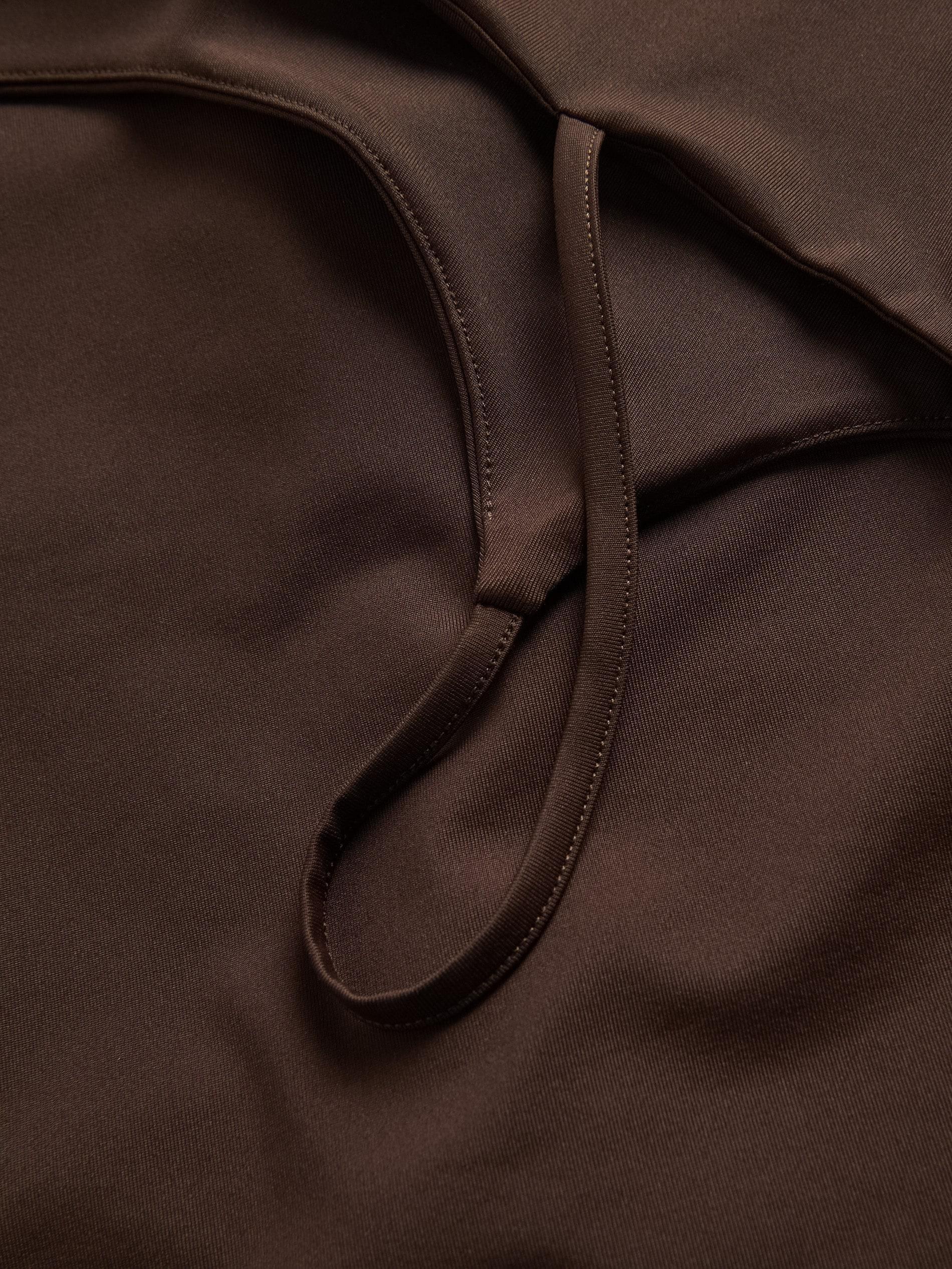 Brown Plain Spaghetti Strap Top, Brown, large image number 5