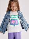 Reserved - Ivory T-Shirt With Print, Kids Girls