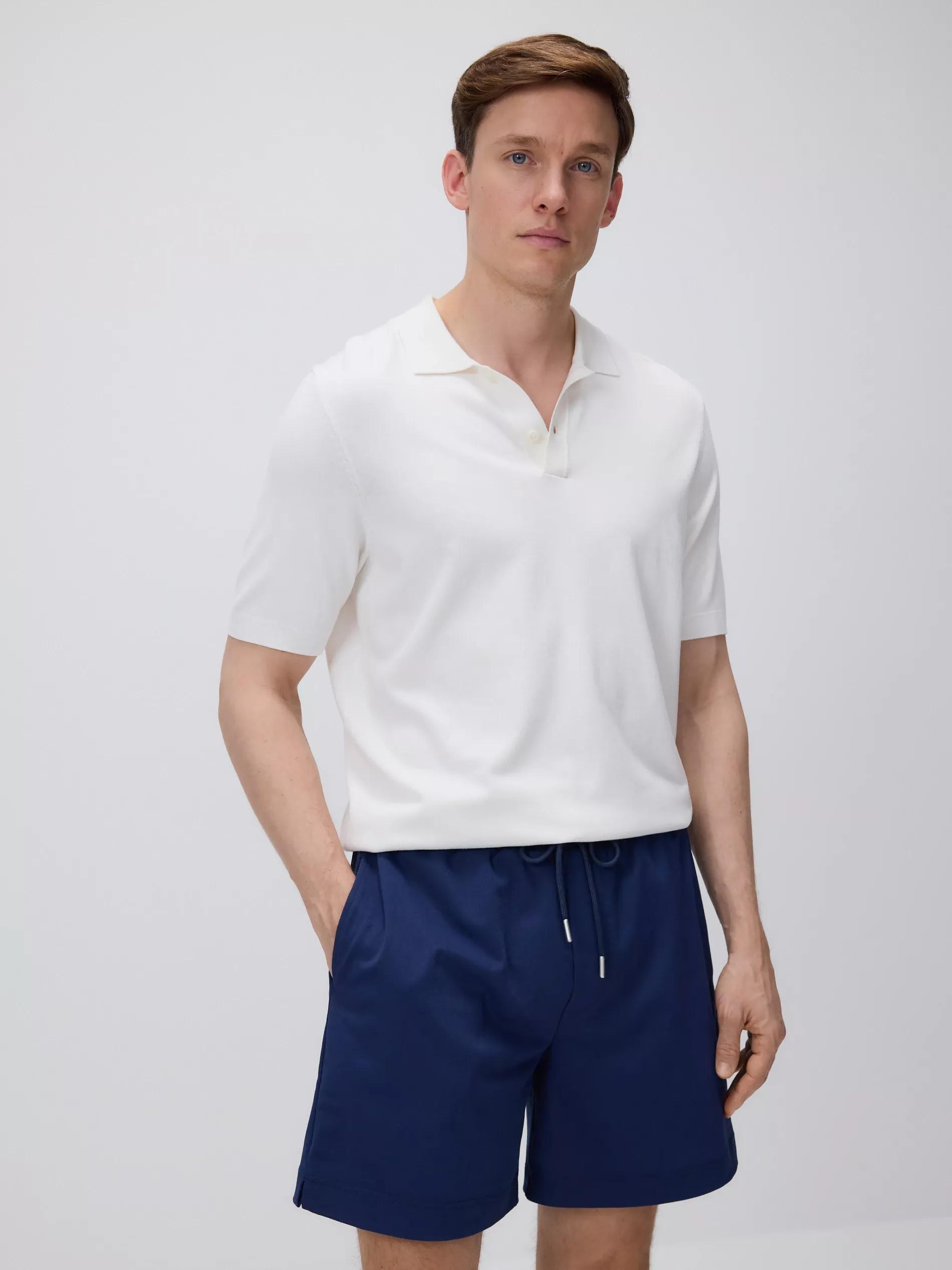 BLUE Comfort shorts with tie, , large image number 2