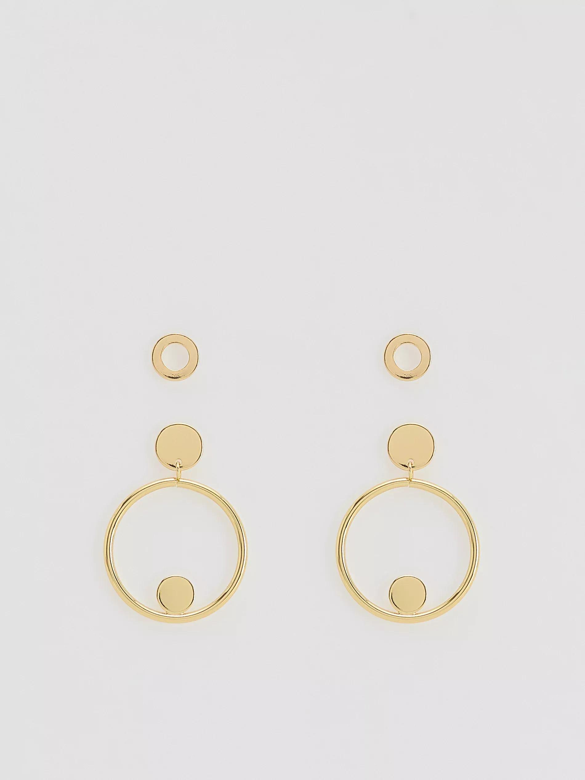 Gold Earrings Set, Golden, large image number 0