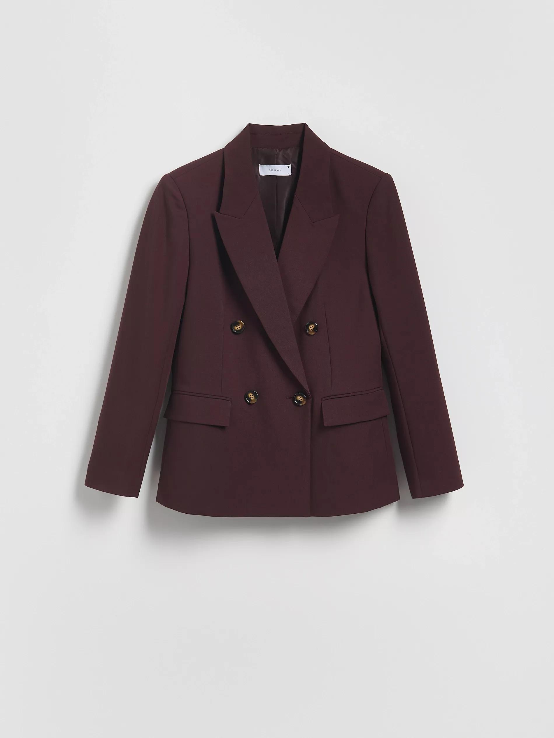 Burgundy Double-Breasted Jacket, , large image number 0