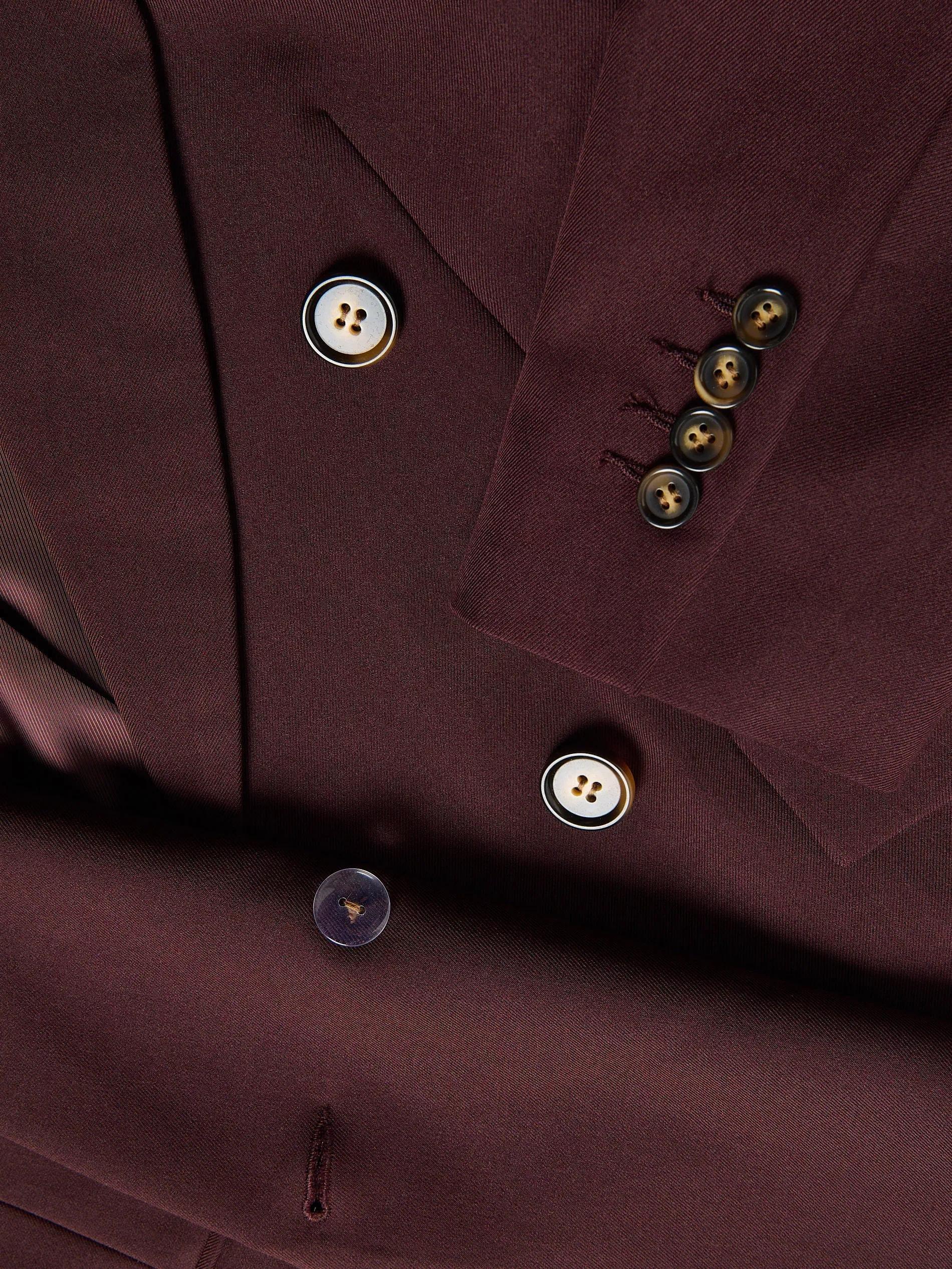 Burgundy Double-Breasted Jacket, , large image number 1