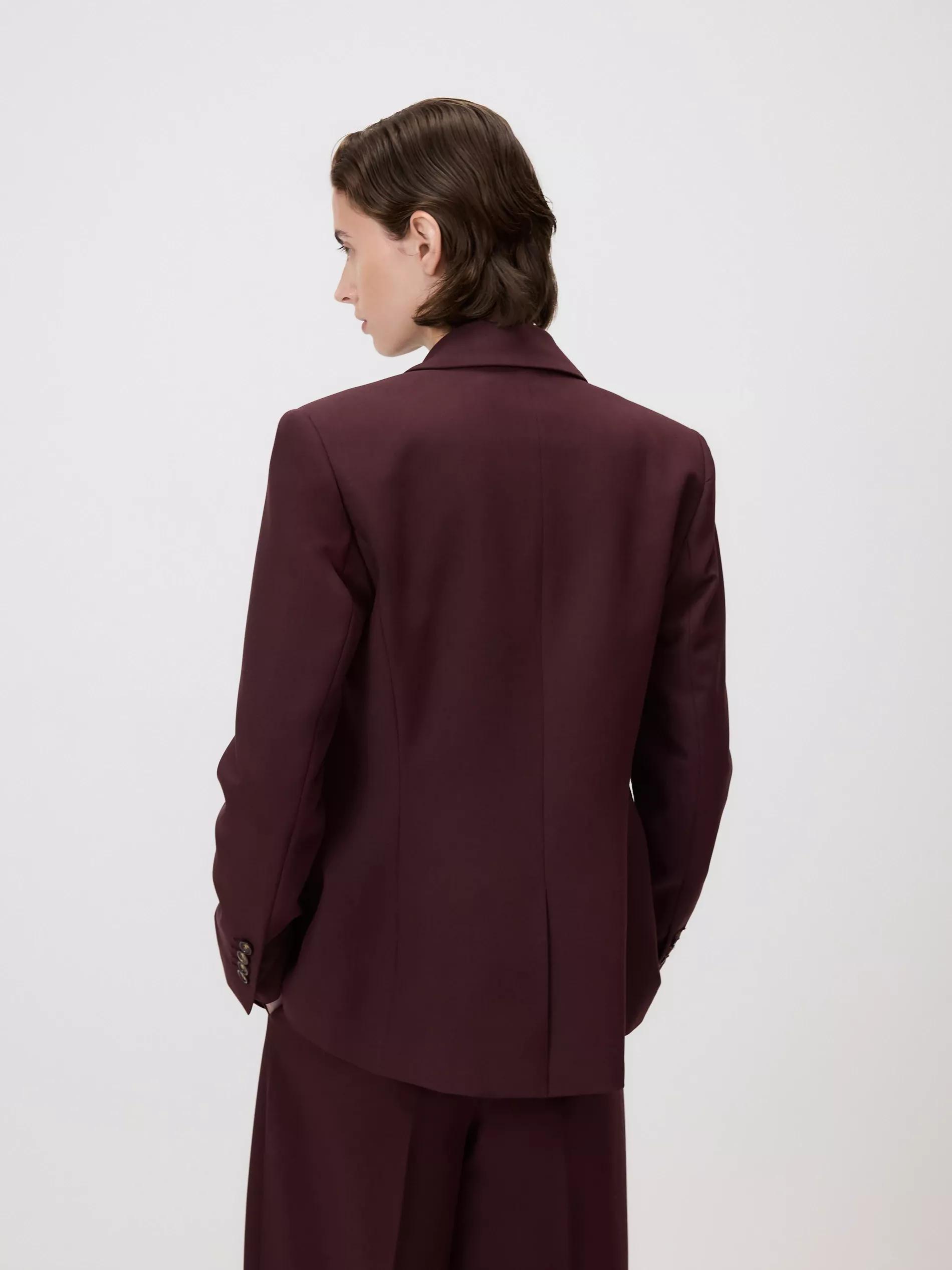 Burgundy Double-Breasted Jacket, Purple, large image number 2