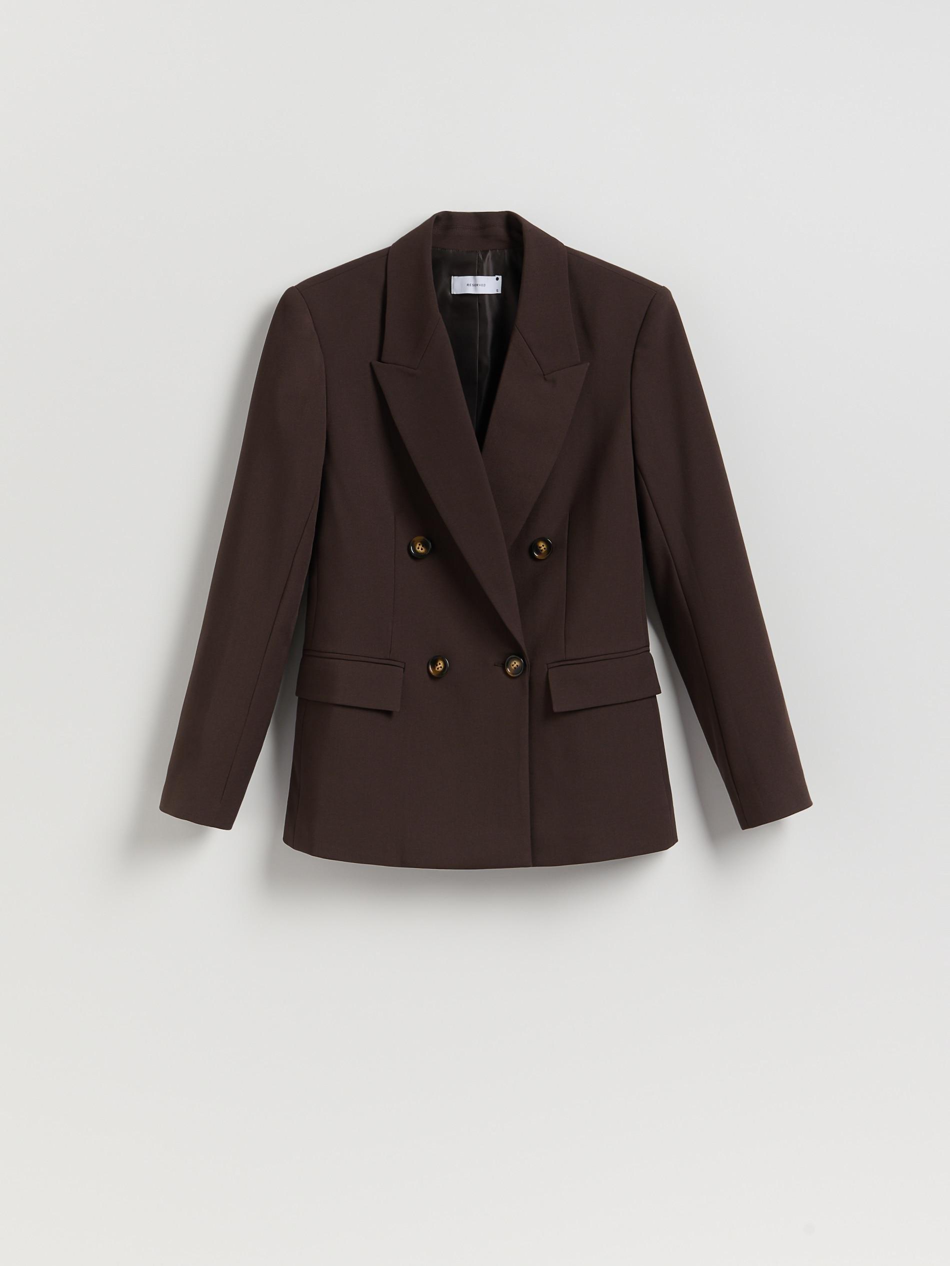 Brown Double-Breasted Jacket, , large image number 0