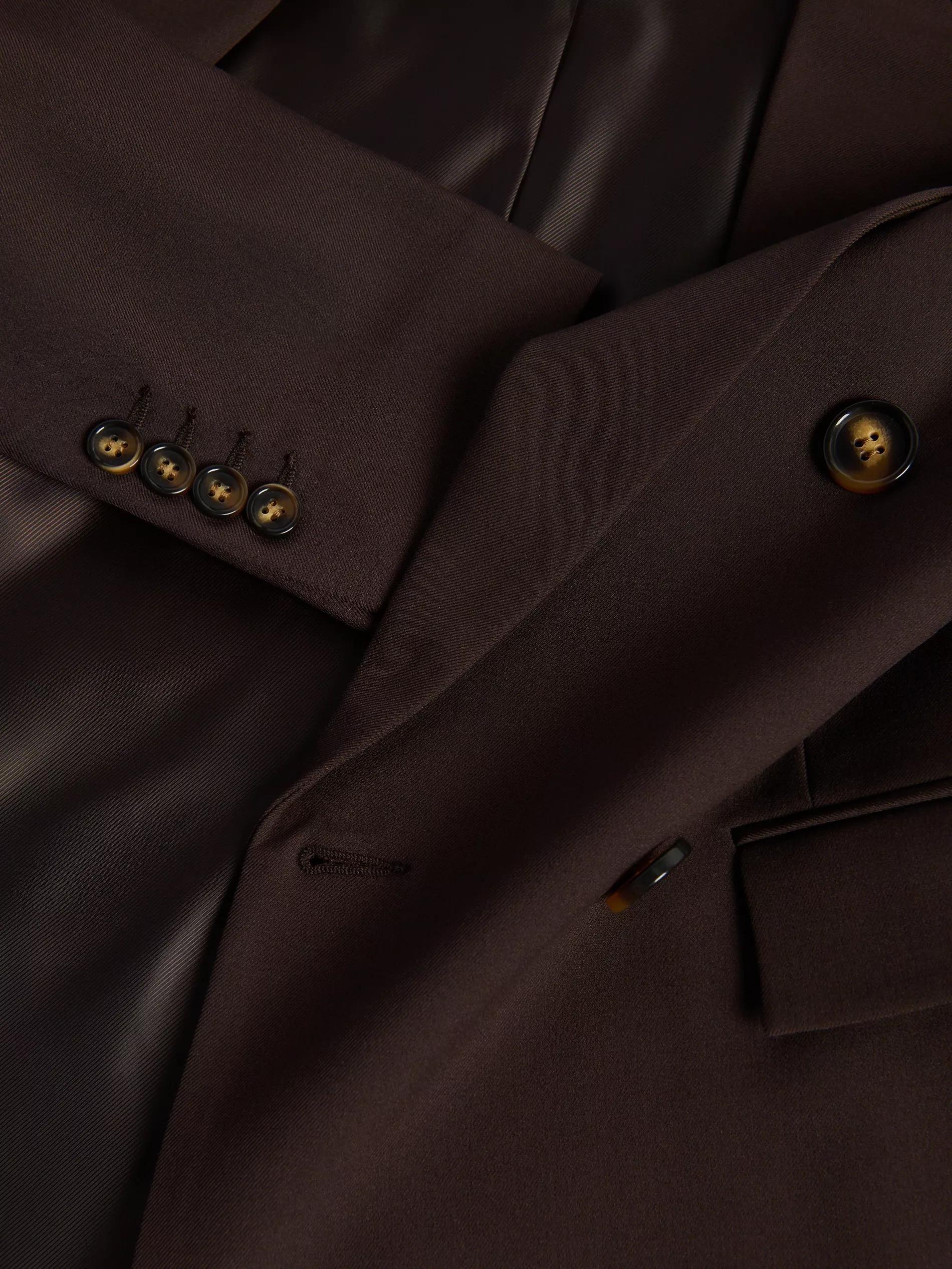 Brown Double-Breasted Jacket, , large image number 1