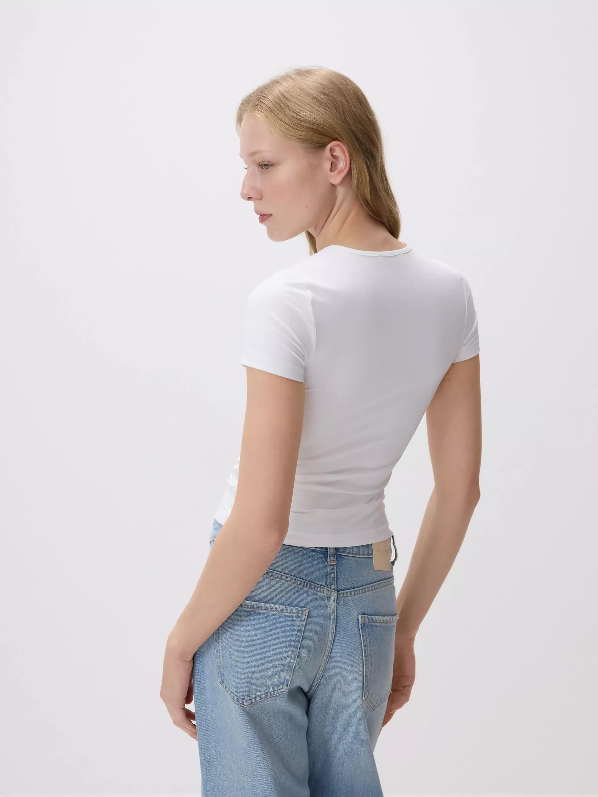 White Plain T-Shirt, White, large image number 3