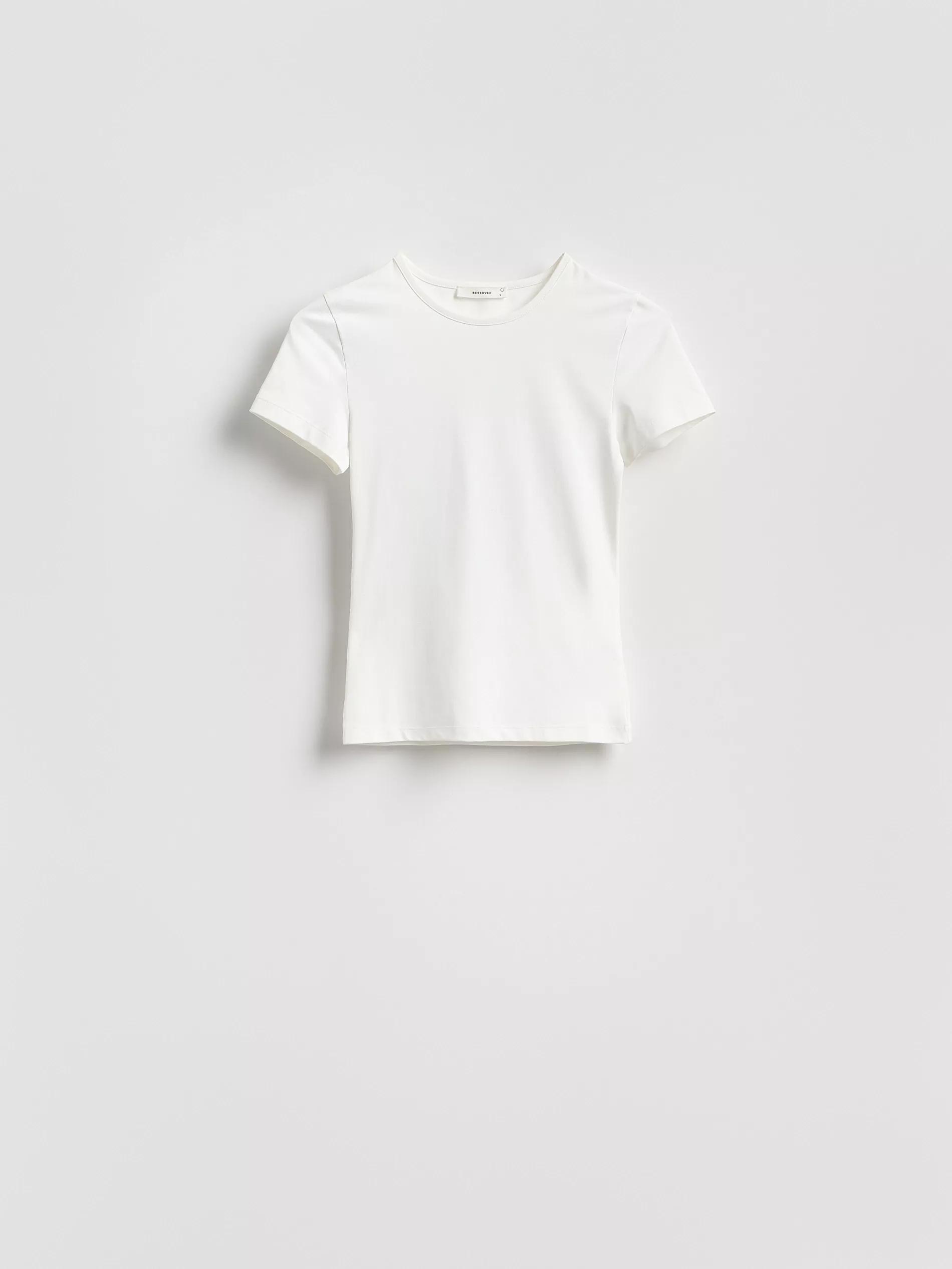 White Plain T-Shirt, White, large image number 4