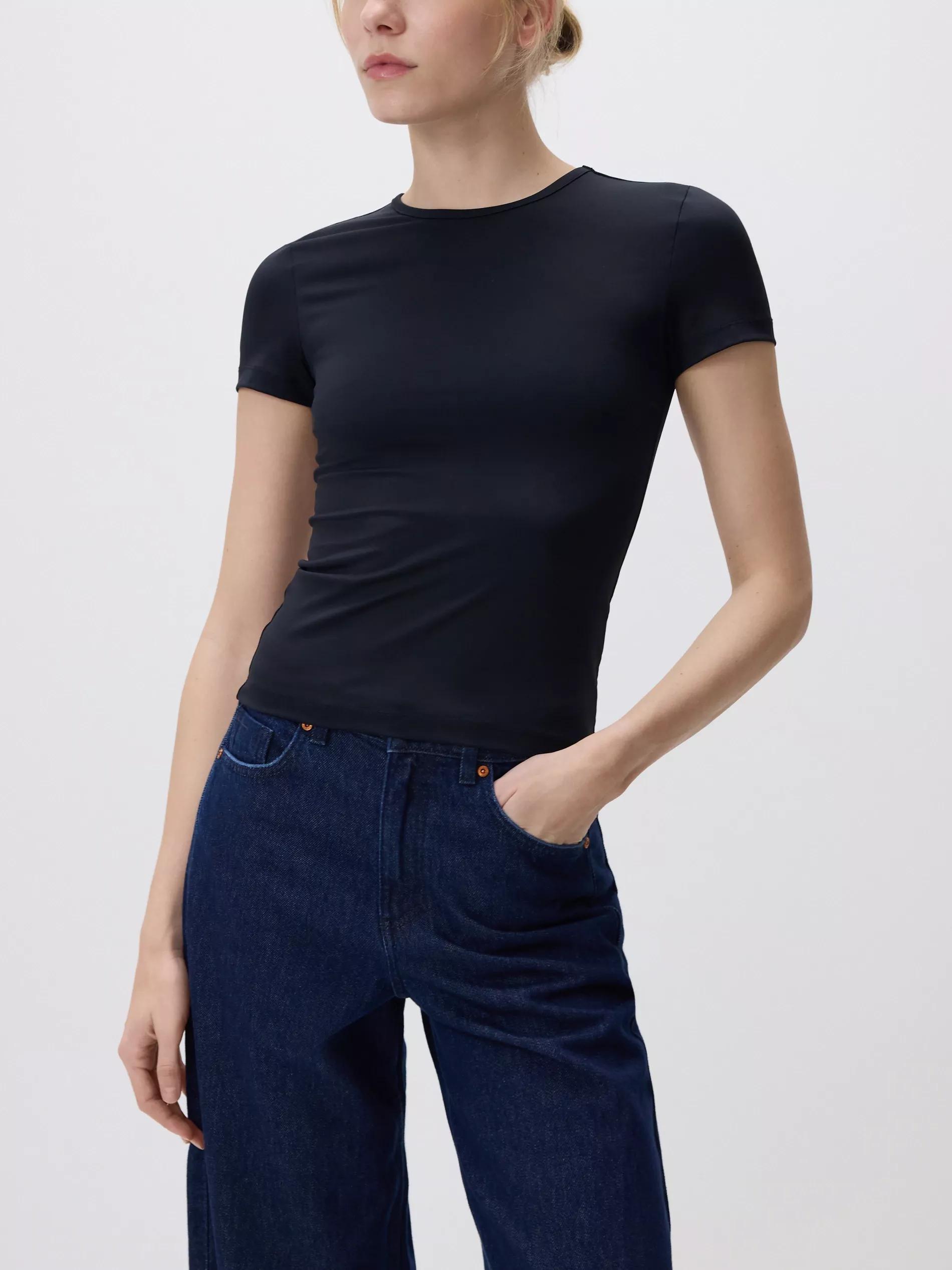 Black Plain T-Shirt, Black, large image number 0