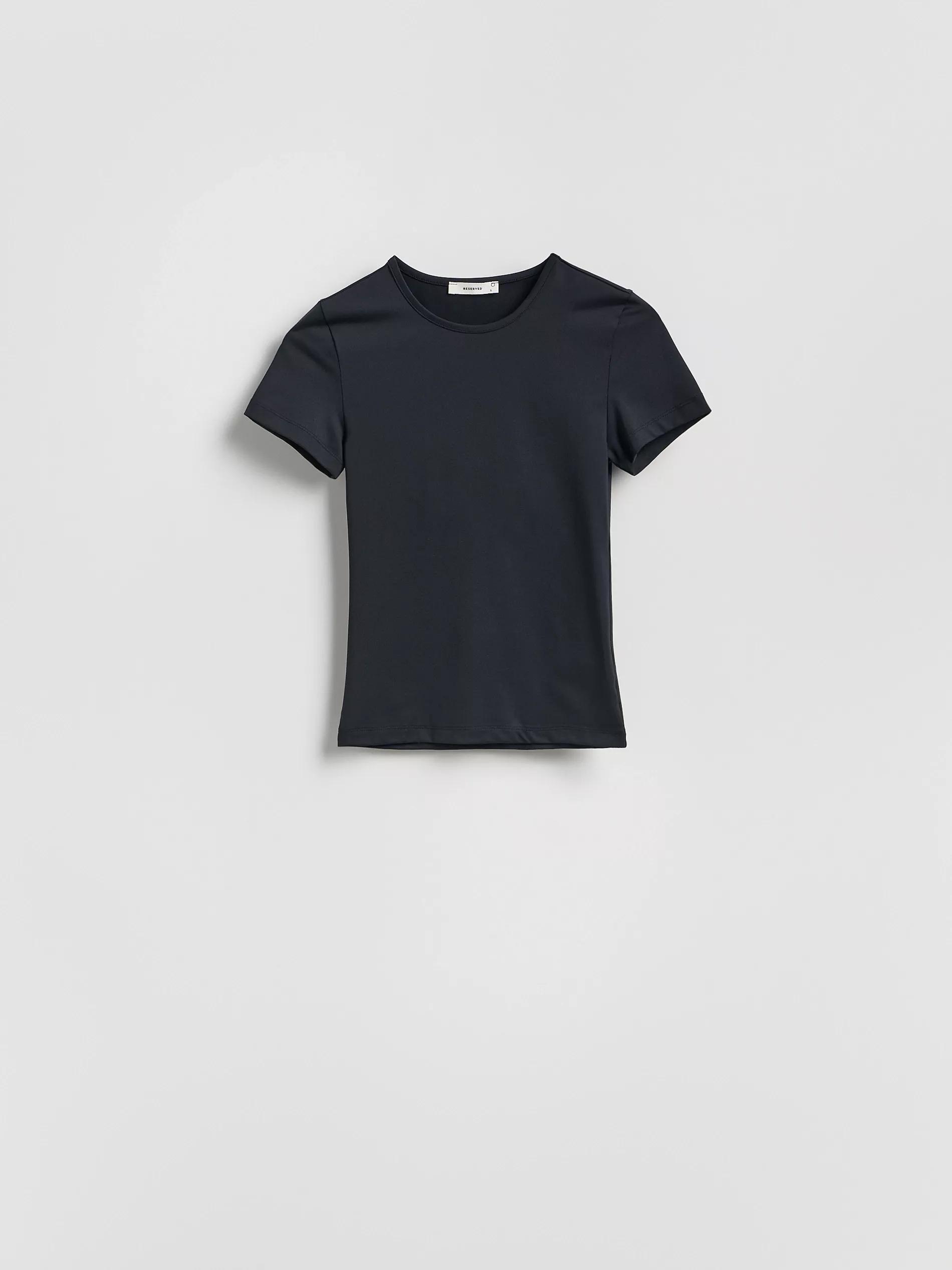 Black Plain T-Shirt, Black, large image number 3