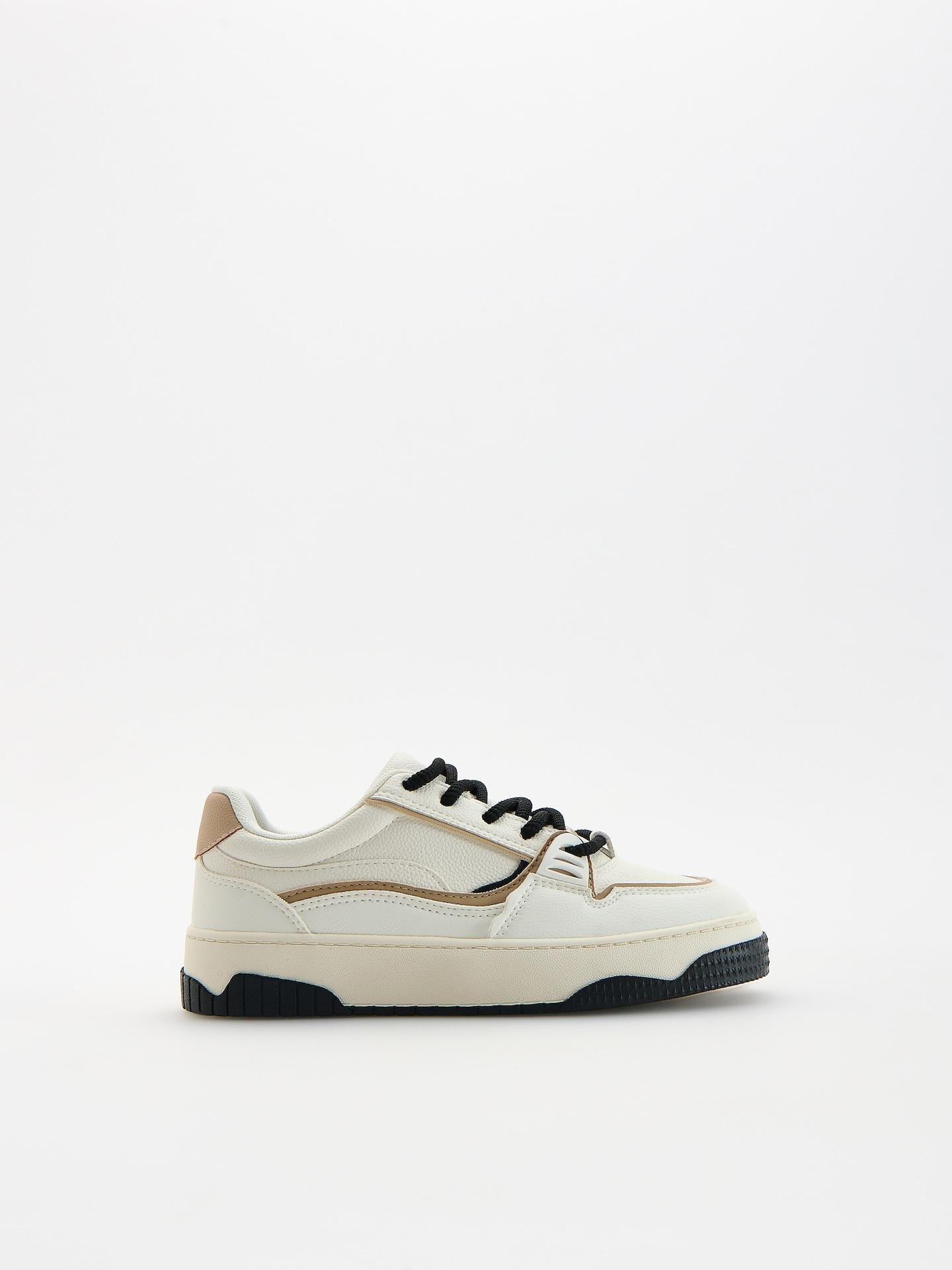 Beige Classic Trainers, Ivory, medium