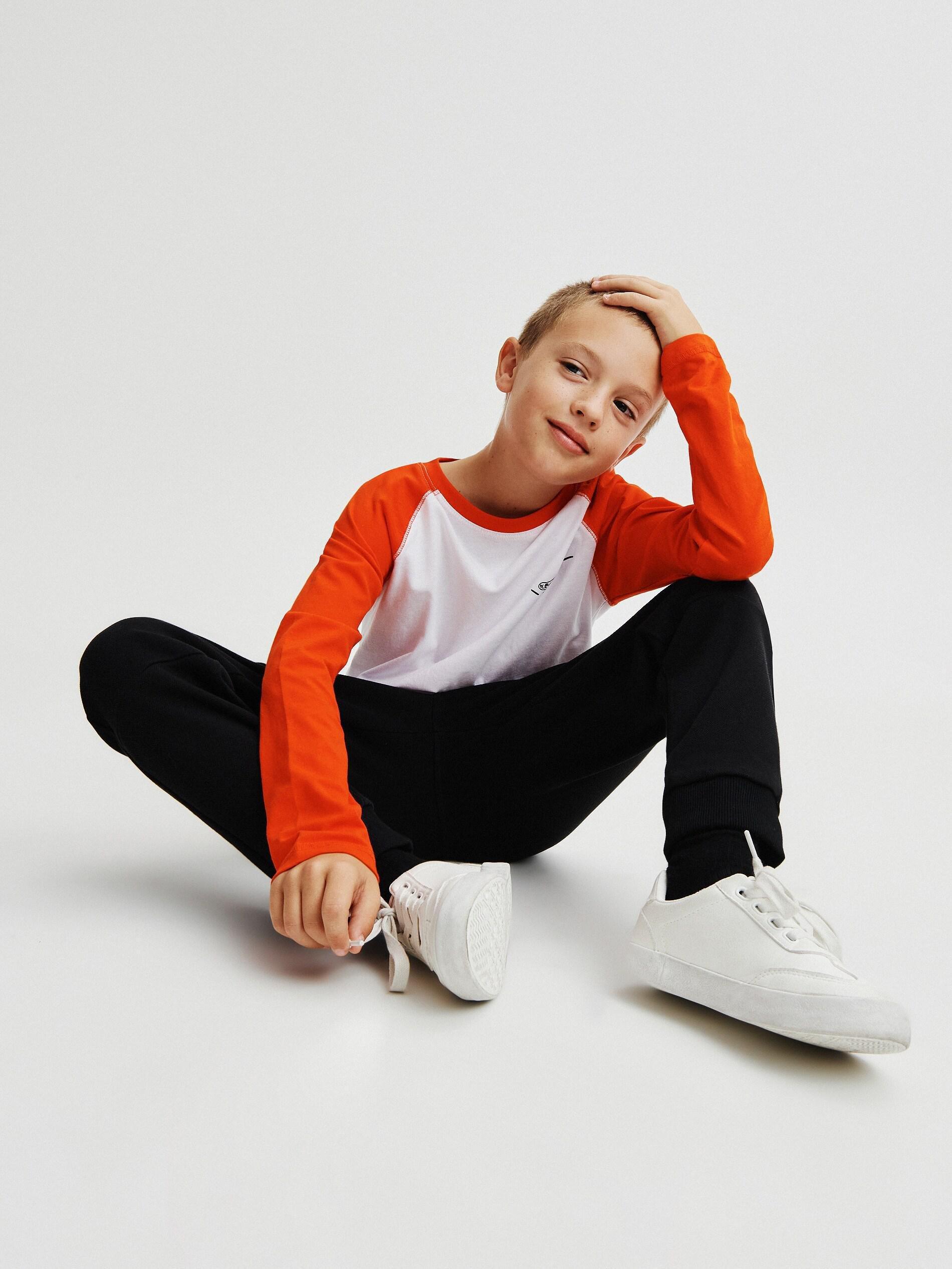 White Long Sleeve T-Shirt With Print, Kids Boys, , large image number 1