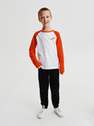 Reserved - White Long Sleeve T-Shirt With Print, Kids Boys
