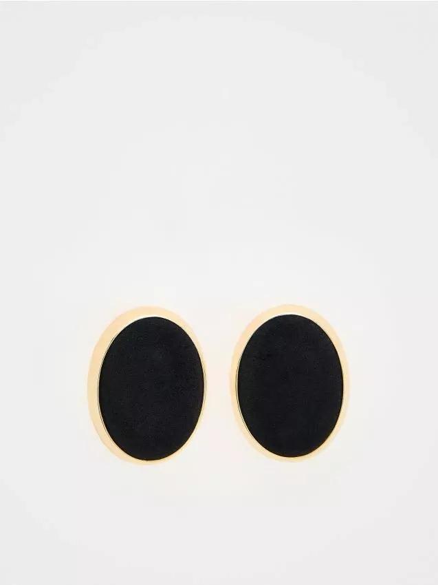 BLACK Stud earrings, Black, large image number 0