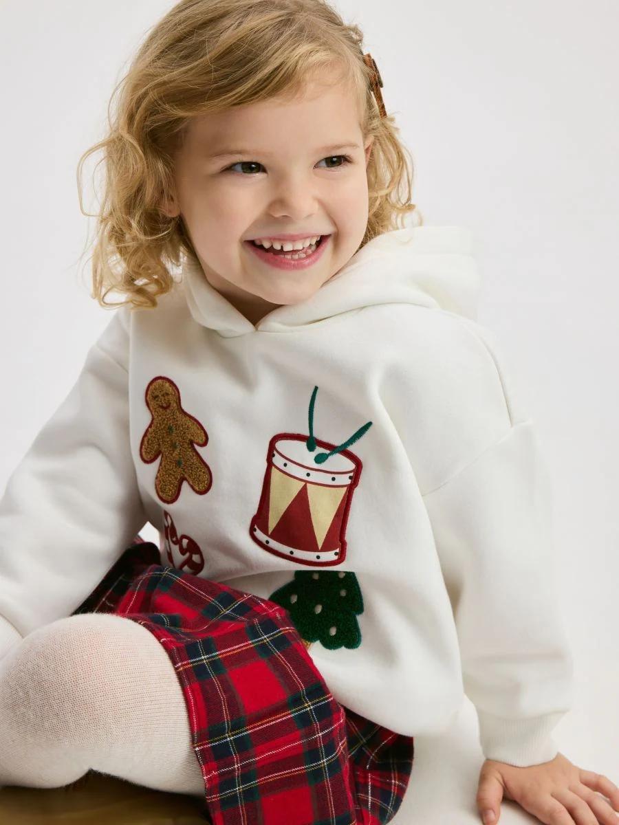 Cream Jogging Top, Kids Unisex, Ivory, large image number 0