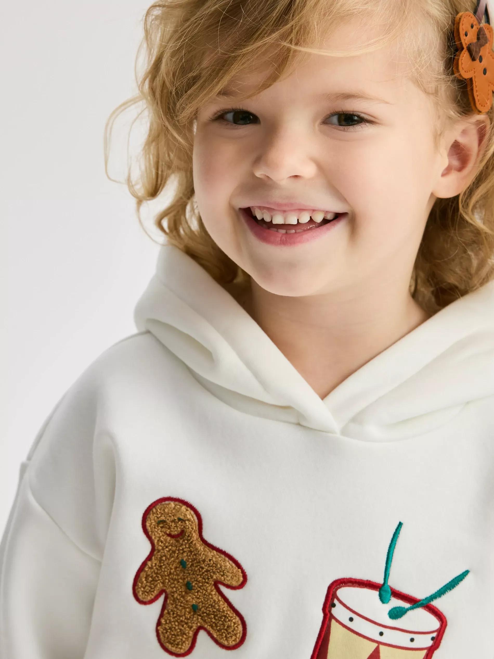 Cream Jogging Top, Kids Unisex, Ivory, large image number 5