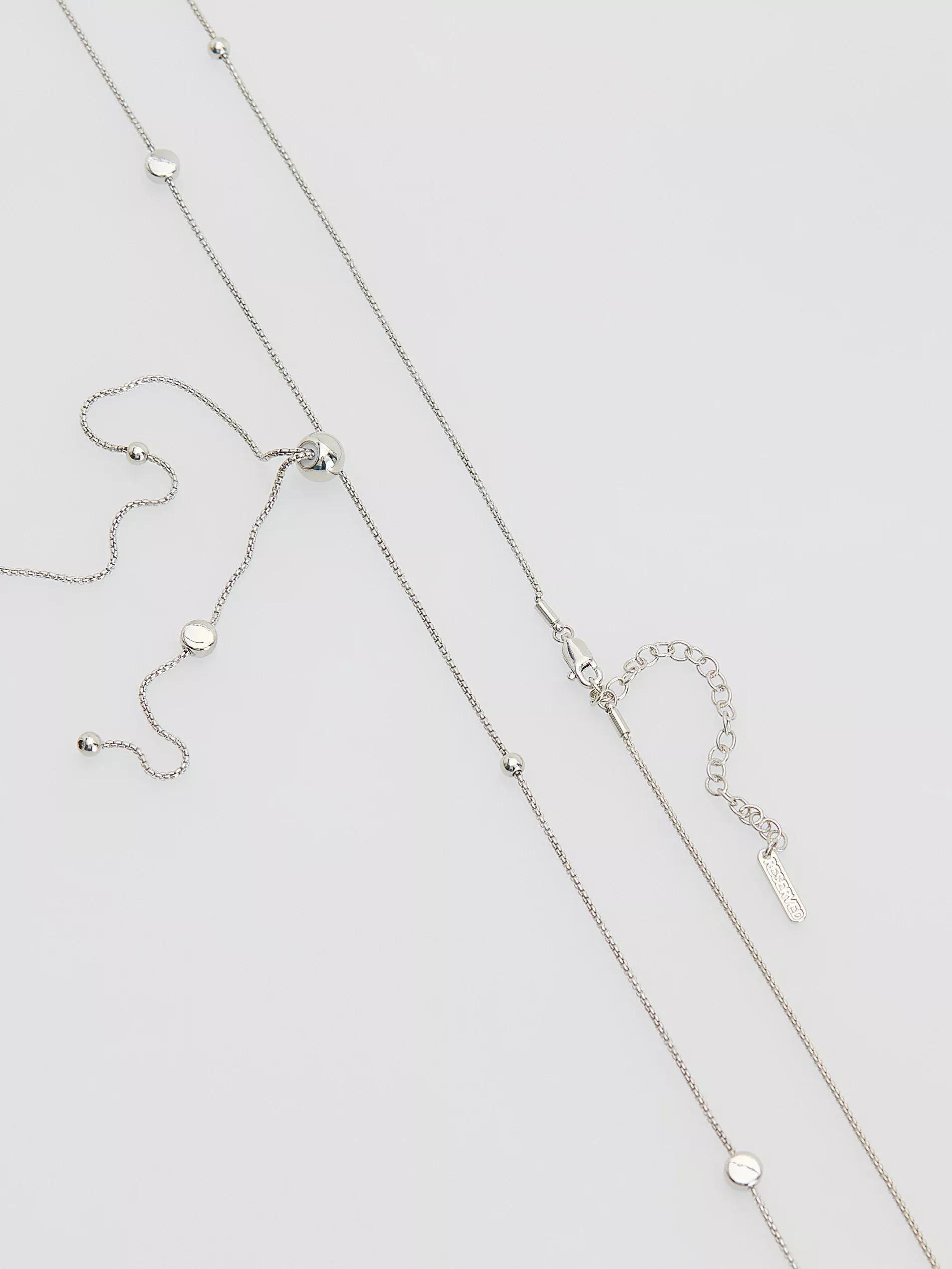 Silver Necklace With Pendant, Silver, large image number 1