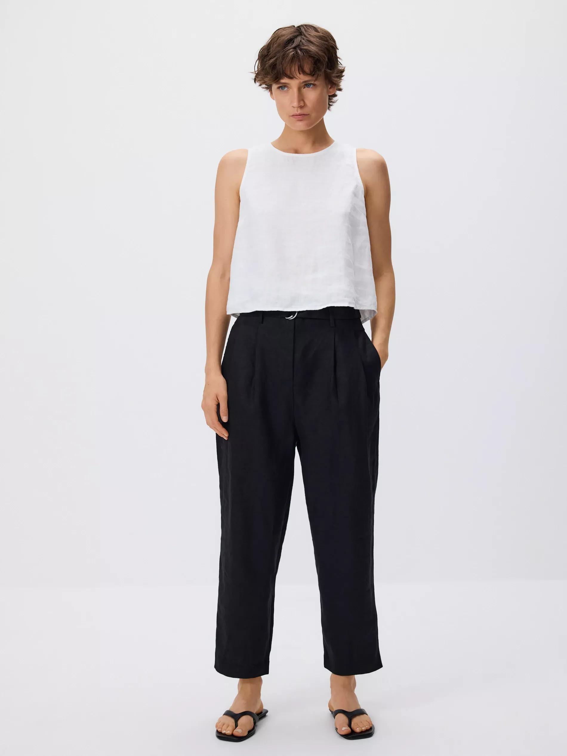 Black  Trousers & Belt, , medium