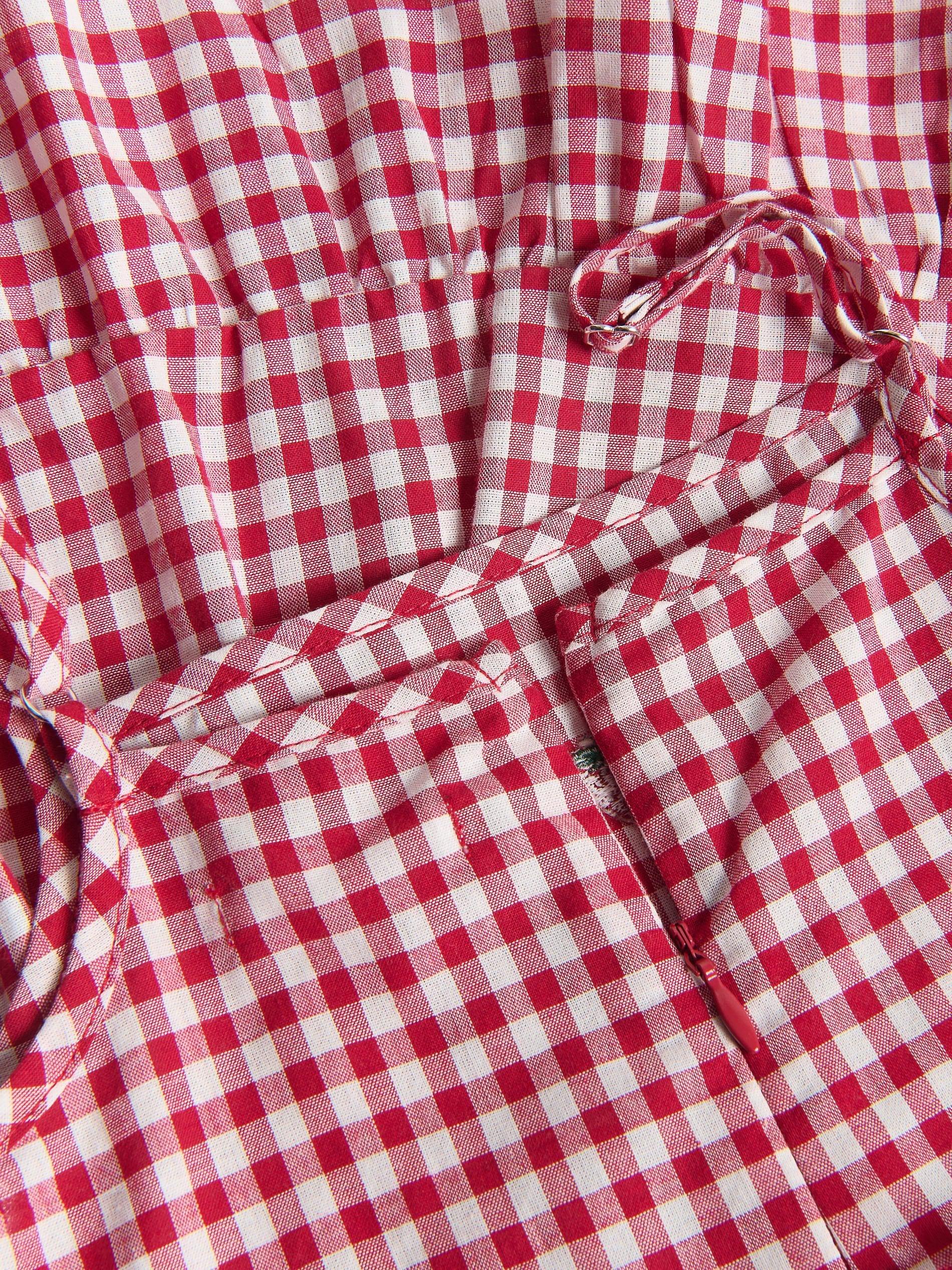Red Cami Strap Check Dress, 7401_33P, large image number 3