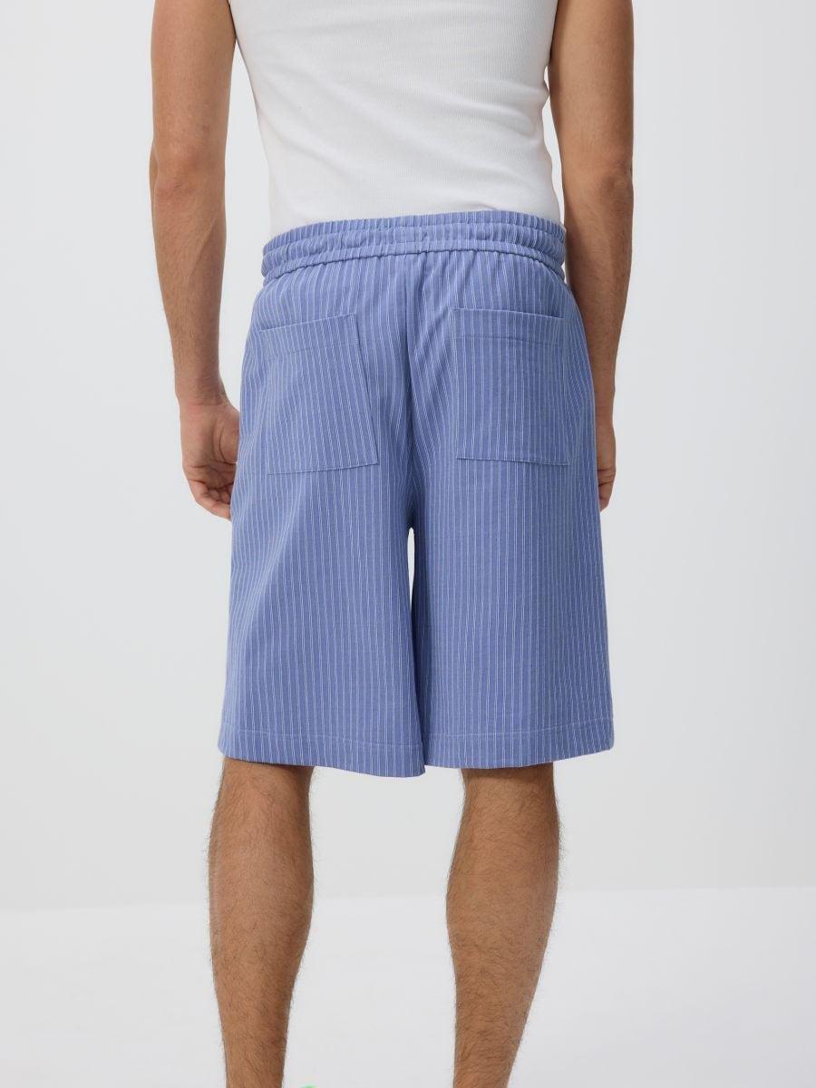 Blue Cotton Comfort Shorts, , large image number 2