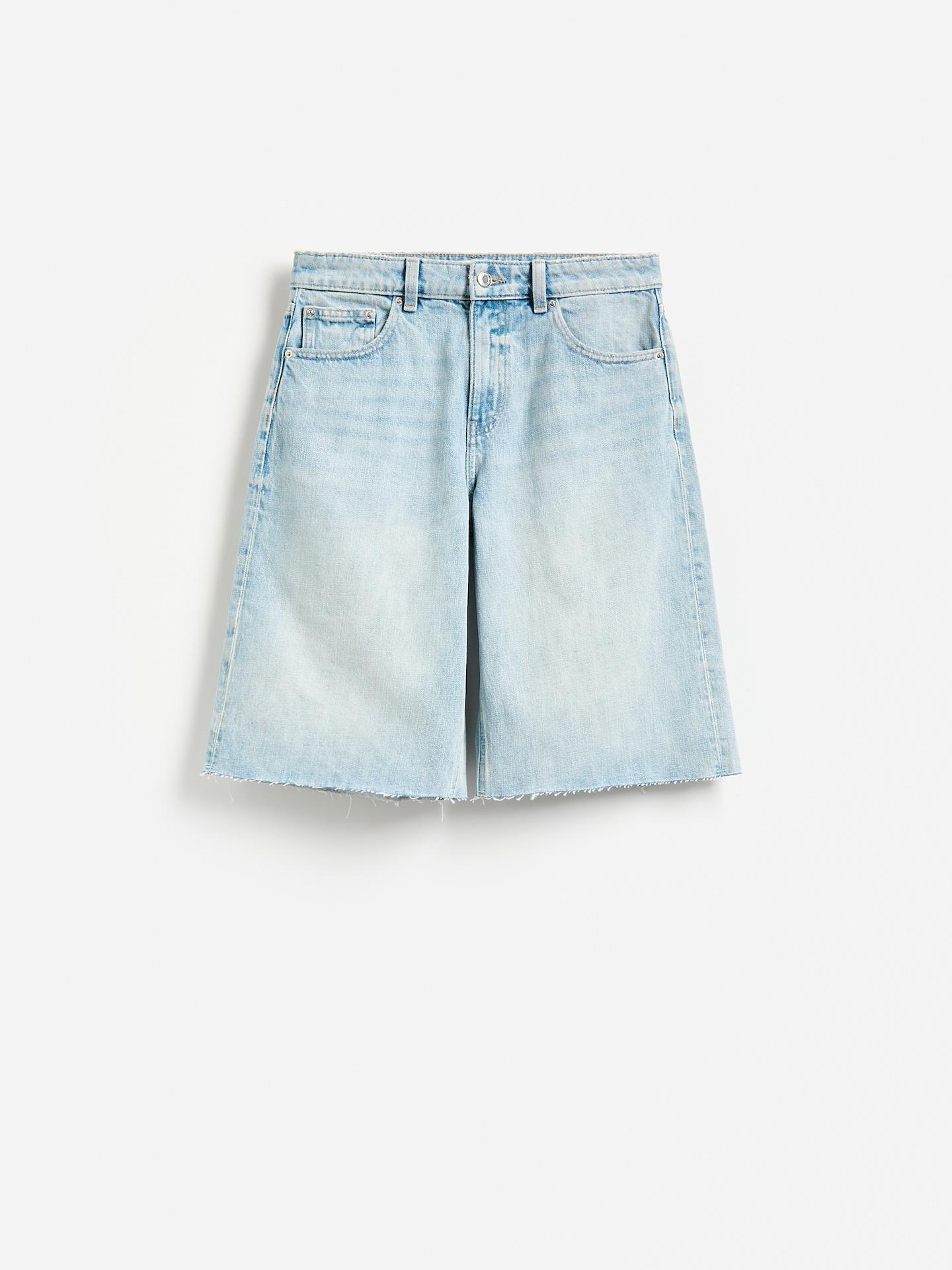 Blue Denim Bermuda Shorts, Blue, large image number 4