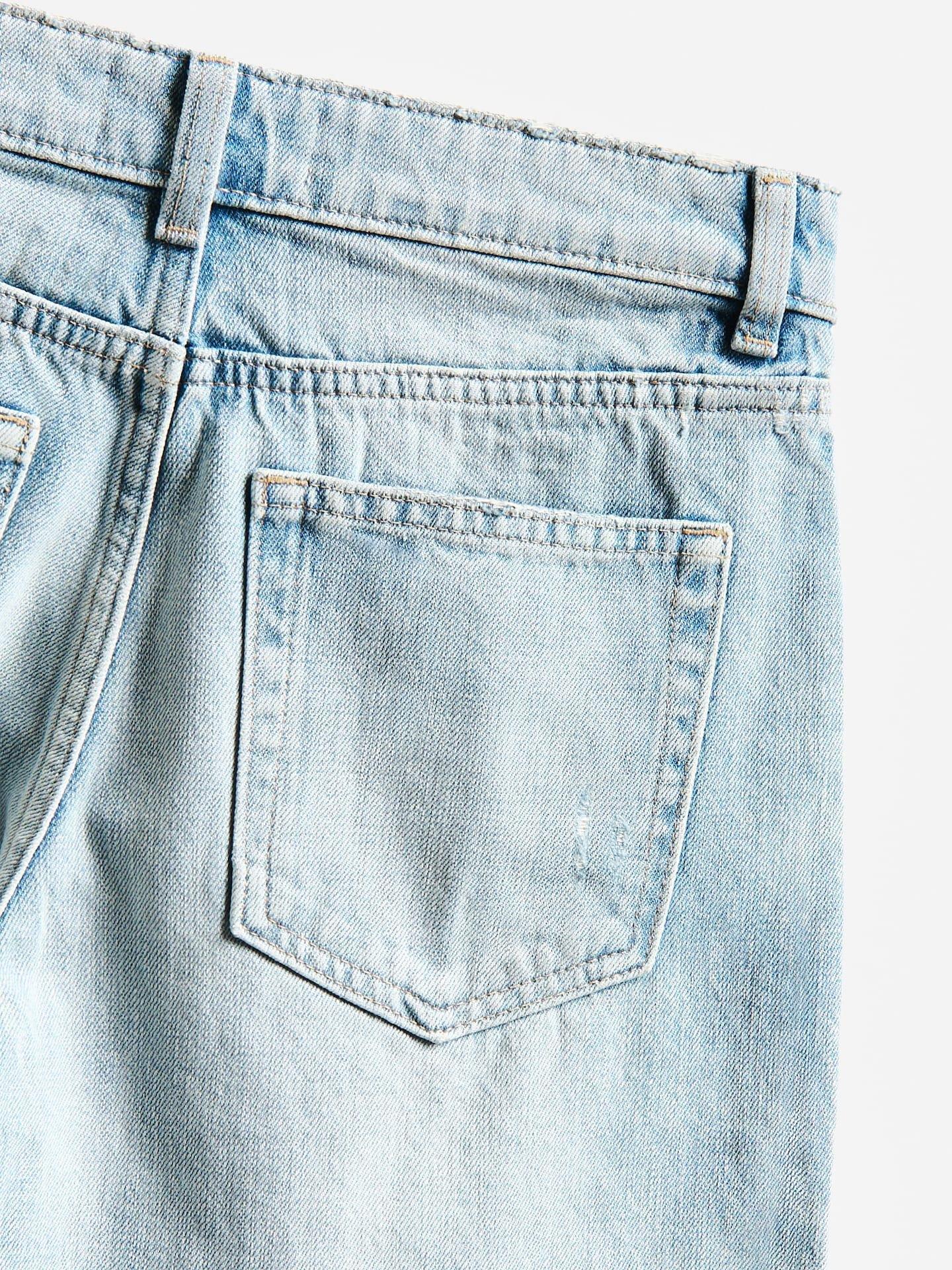 Blue Denim Bermuda Shorts, Blue, large image number 5