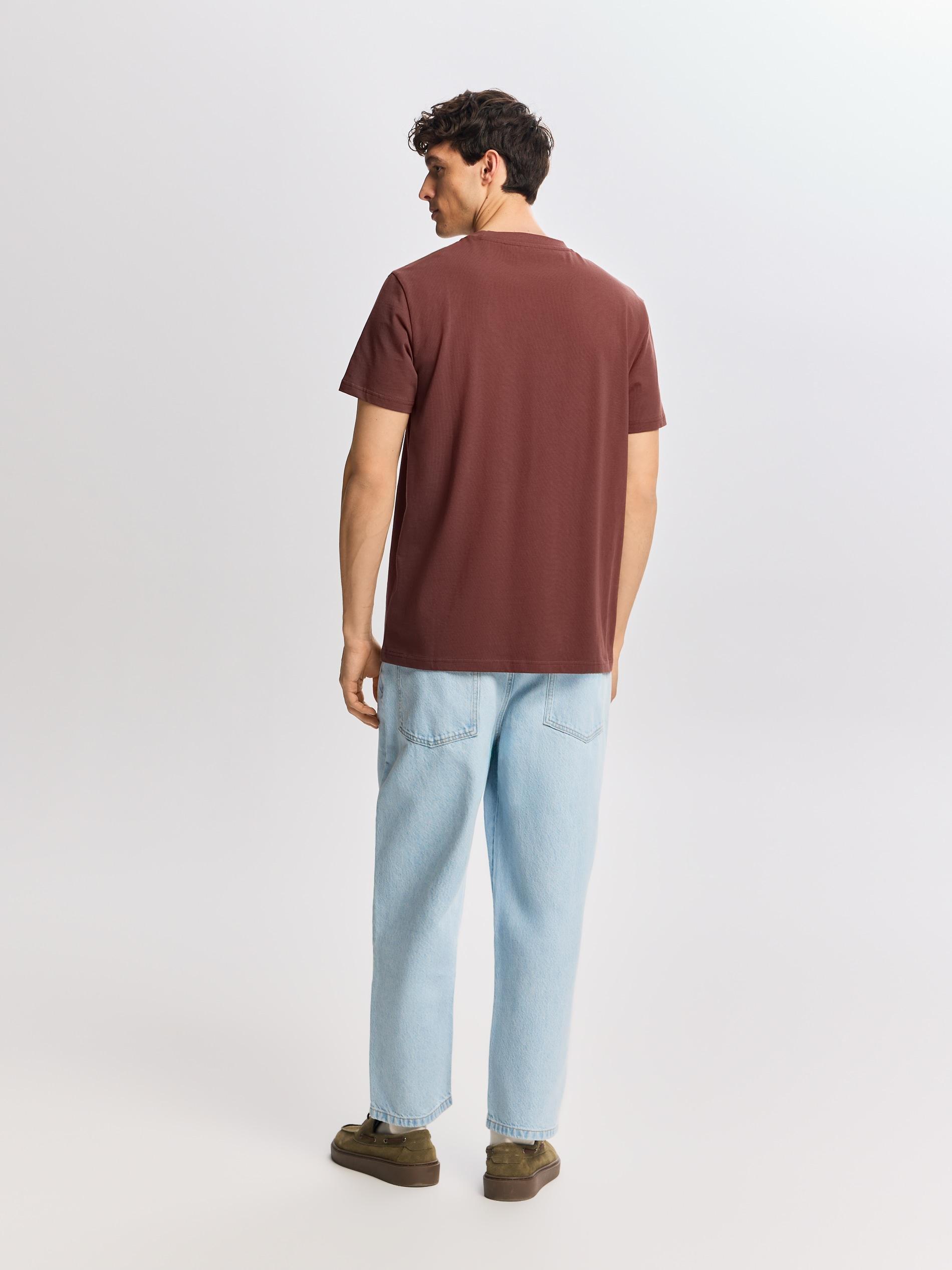 Maroon Regular Fit Printed T-Shirt, Burgundy, large image number 2