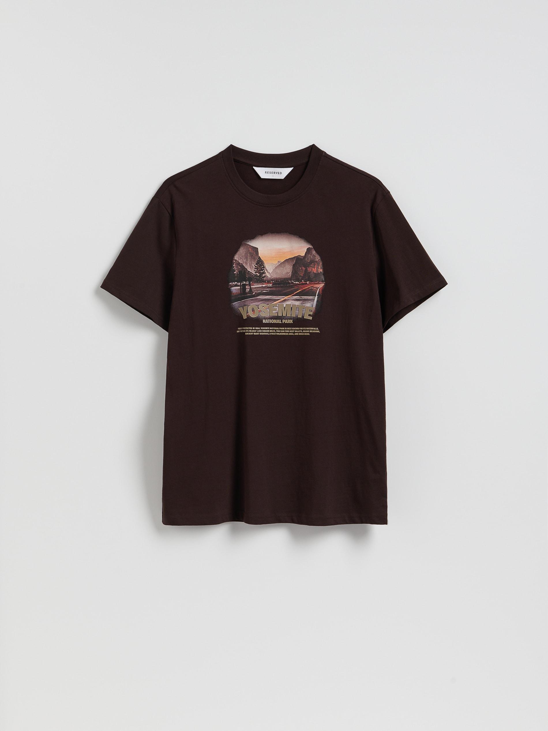 Brown Regular Fit Printed T-Shirt, Brown, large image number 4