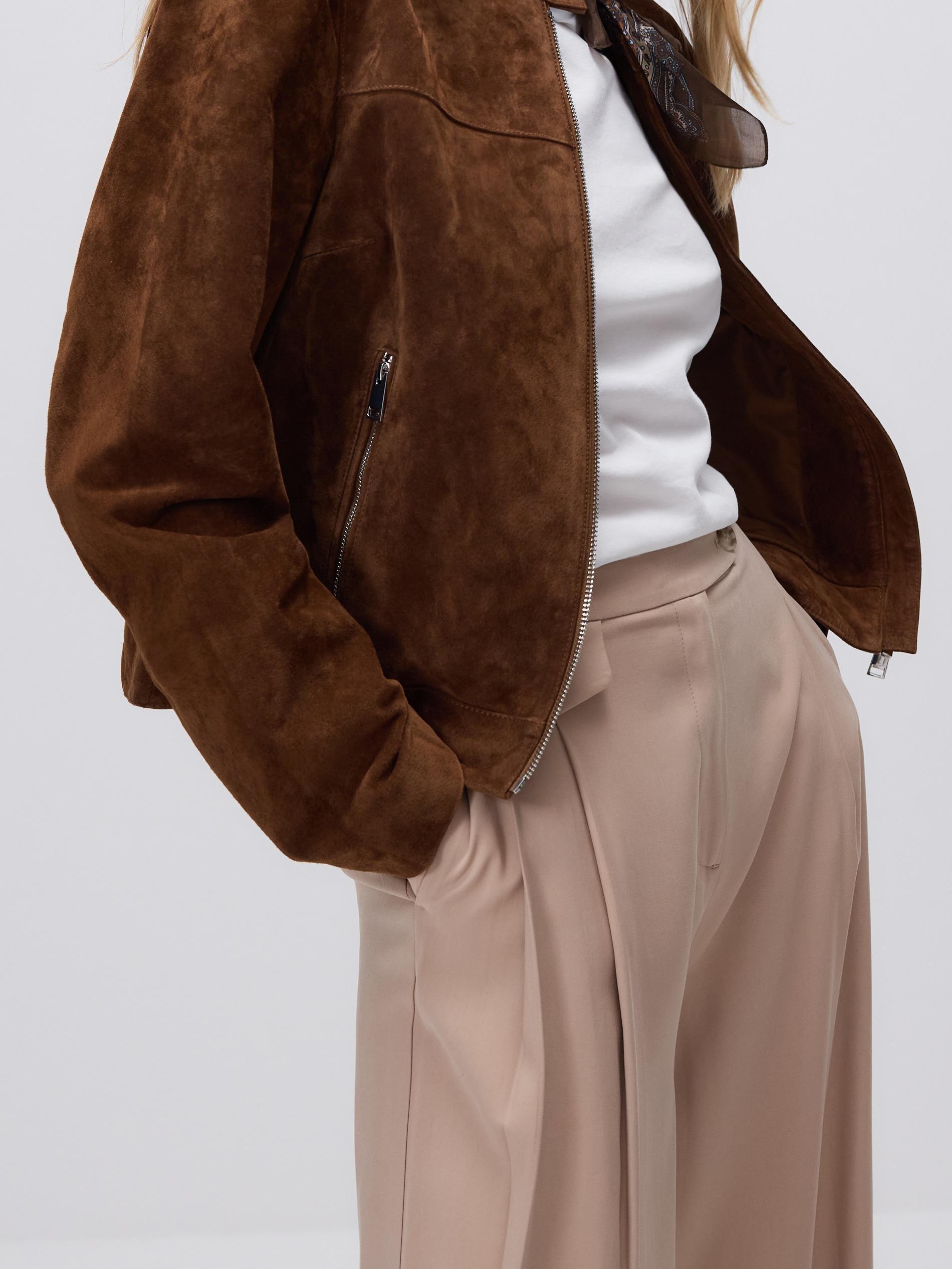 Beige Loose Trousers With Viscose, Beige, large image number 2