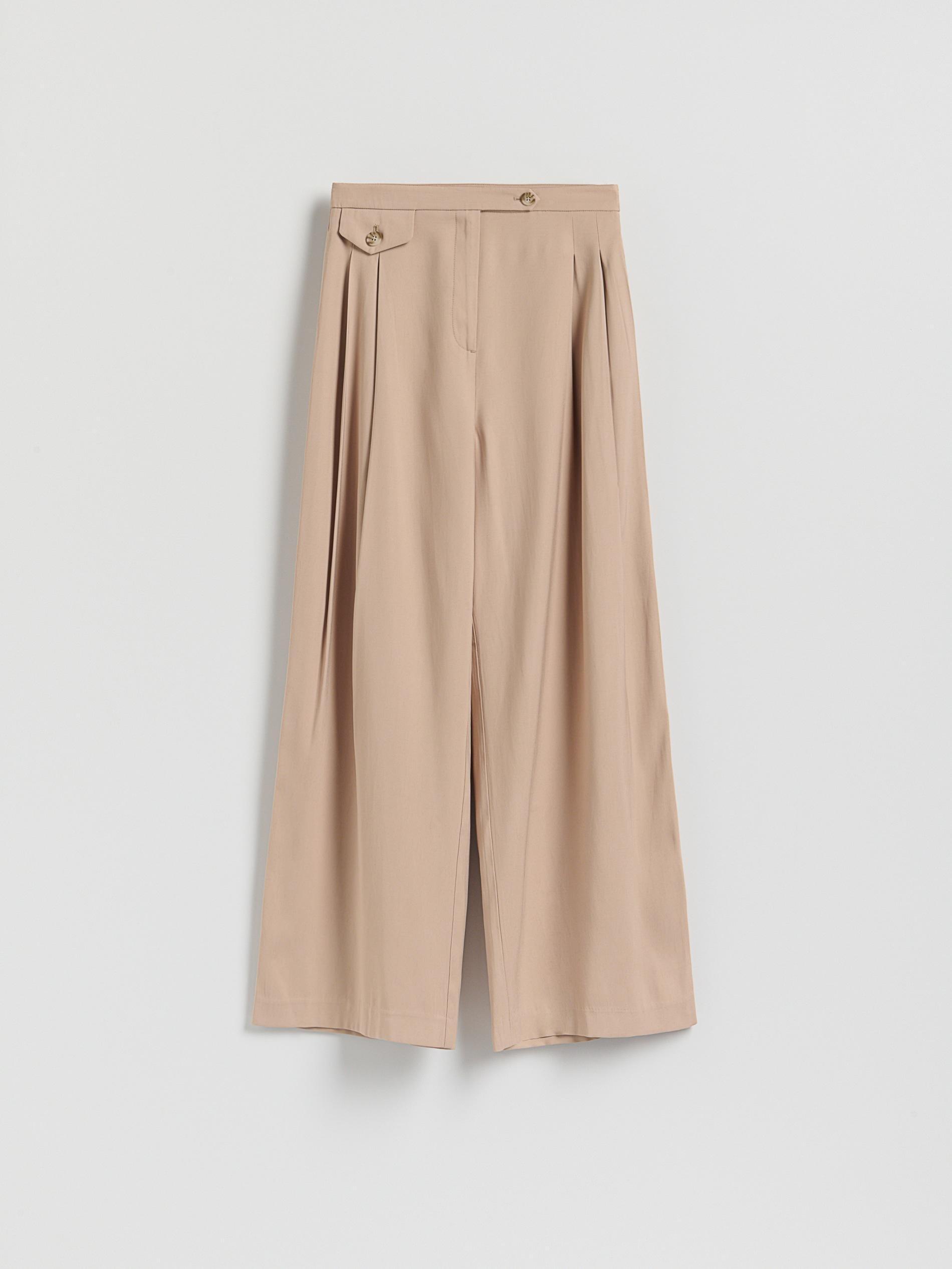 Beige Loose Trousers With Viscose, Beige, large image number 5