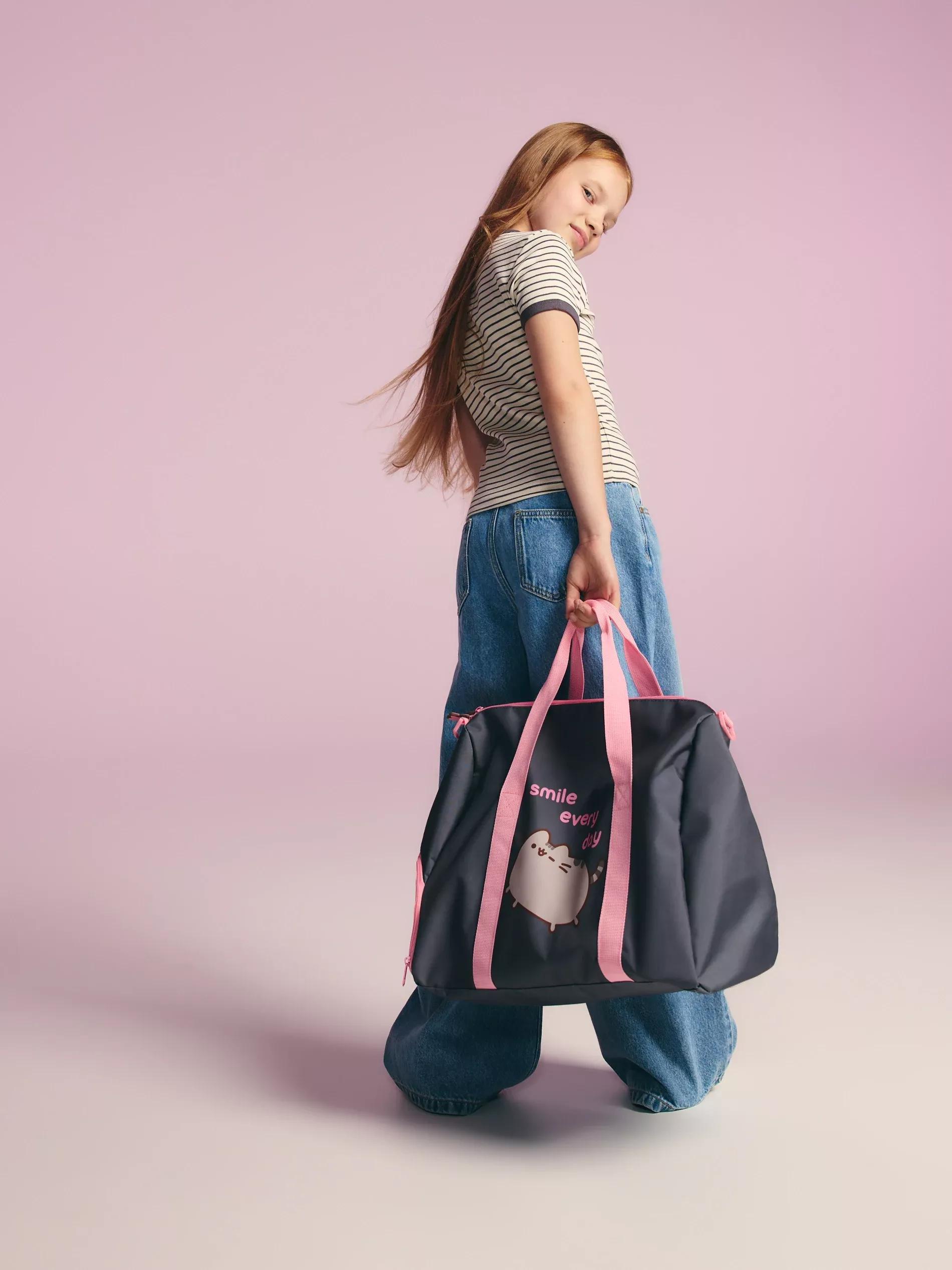 DARK GREY Pusheen sports bag, Grey, large image number 0