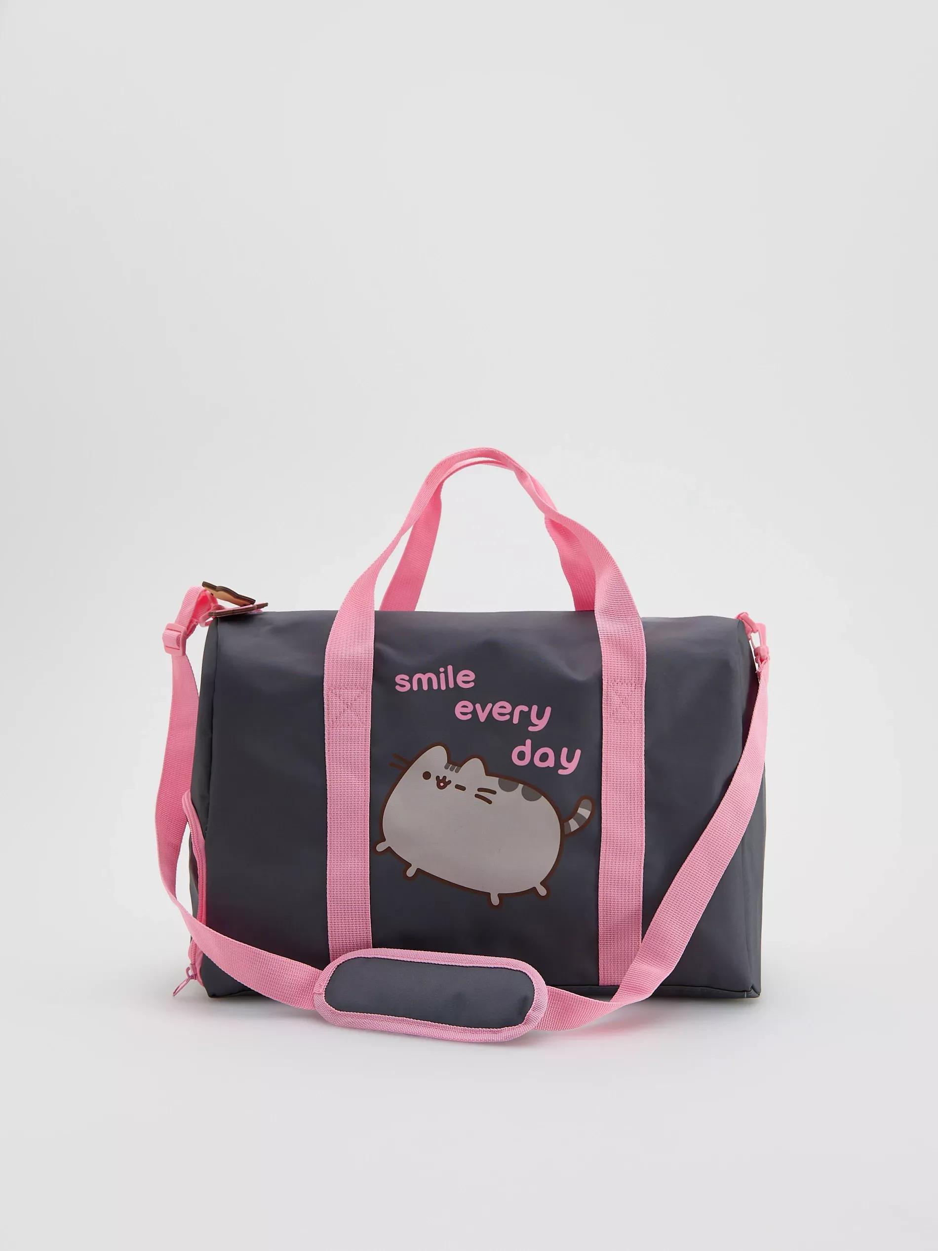 DARK GREY Pusheen sports bag, Grey, large image number 1