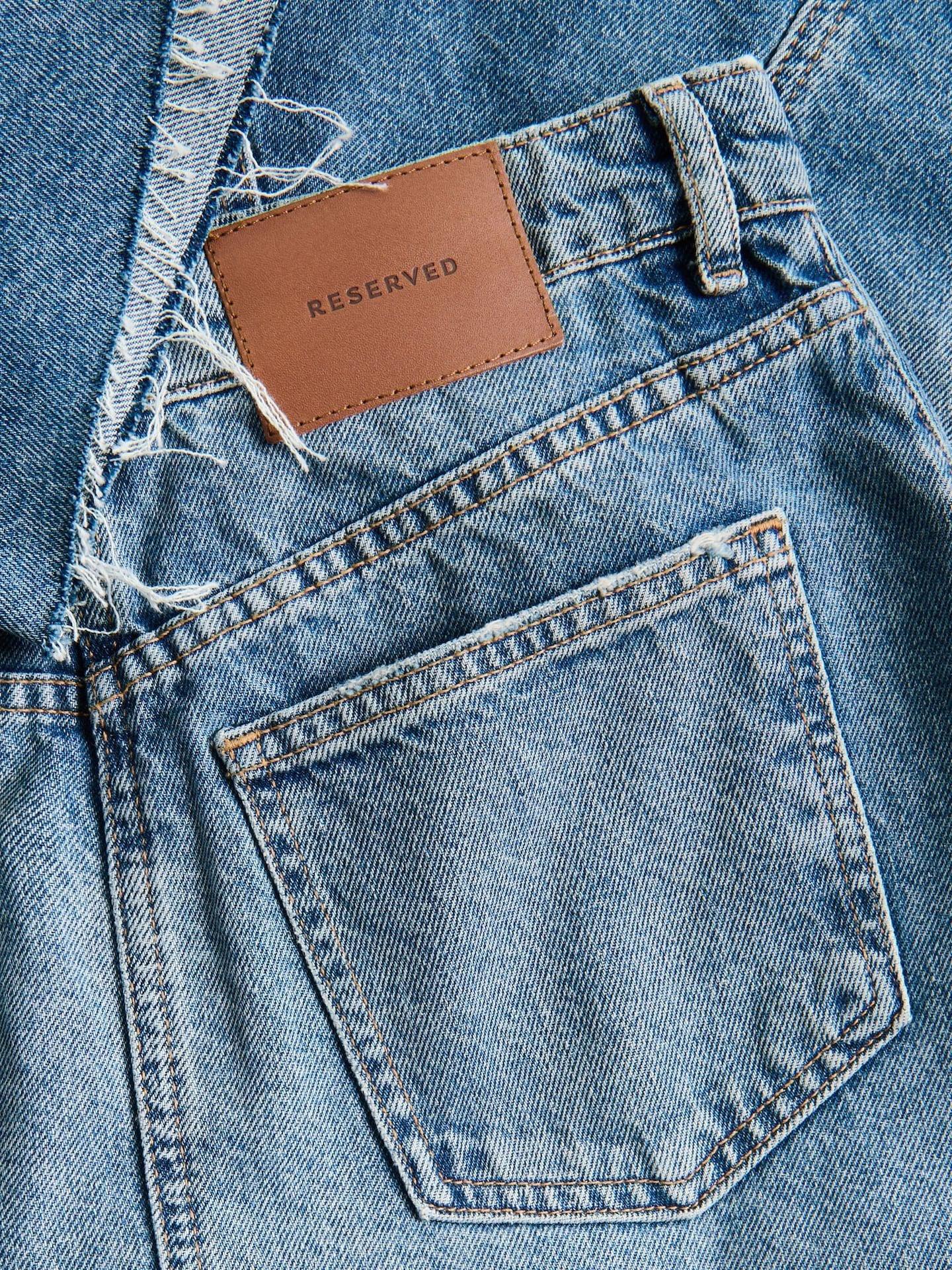 Blue Denim Skirt With Stitch Detail, Blue, large image number 5