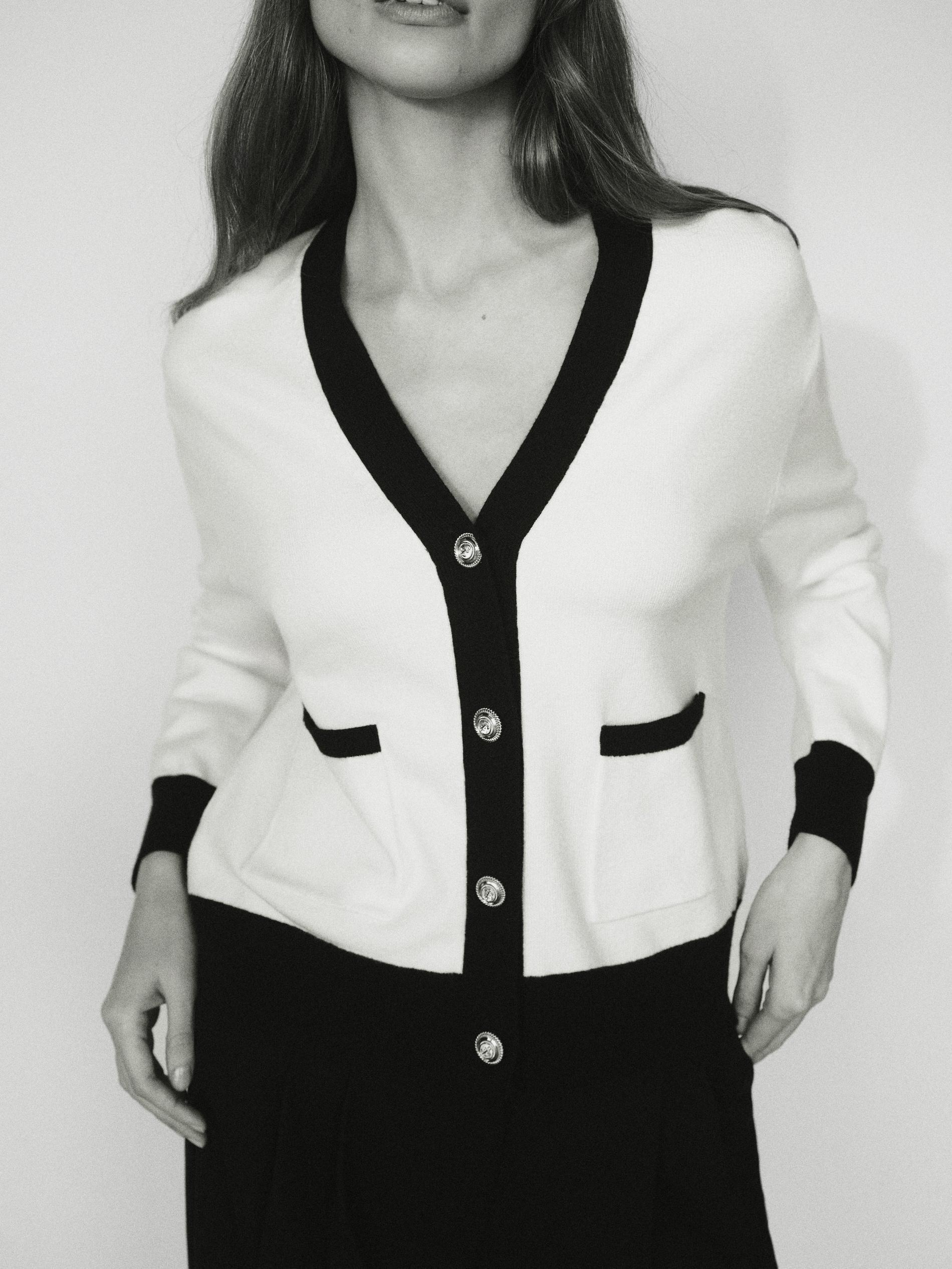 Beige Viscose Blend Cardigan, , large image number 2