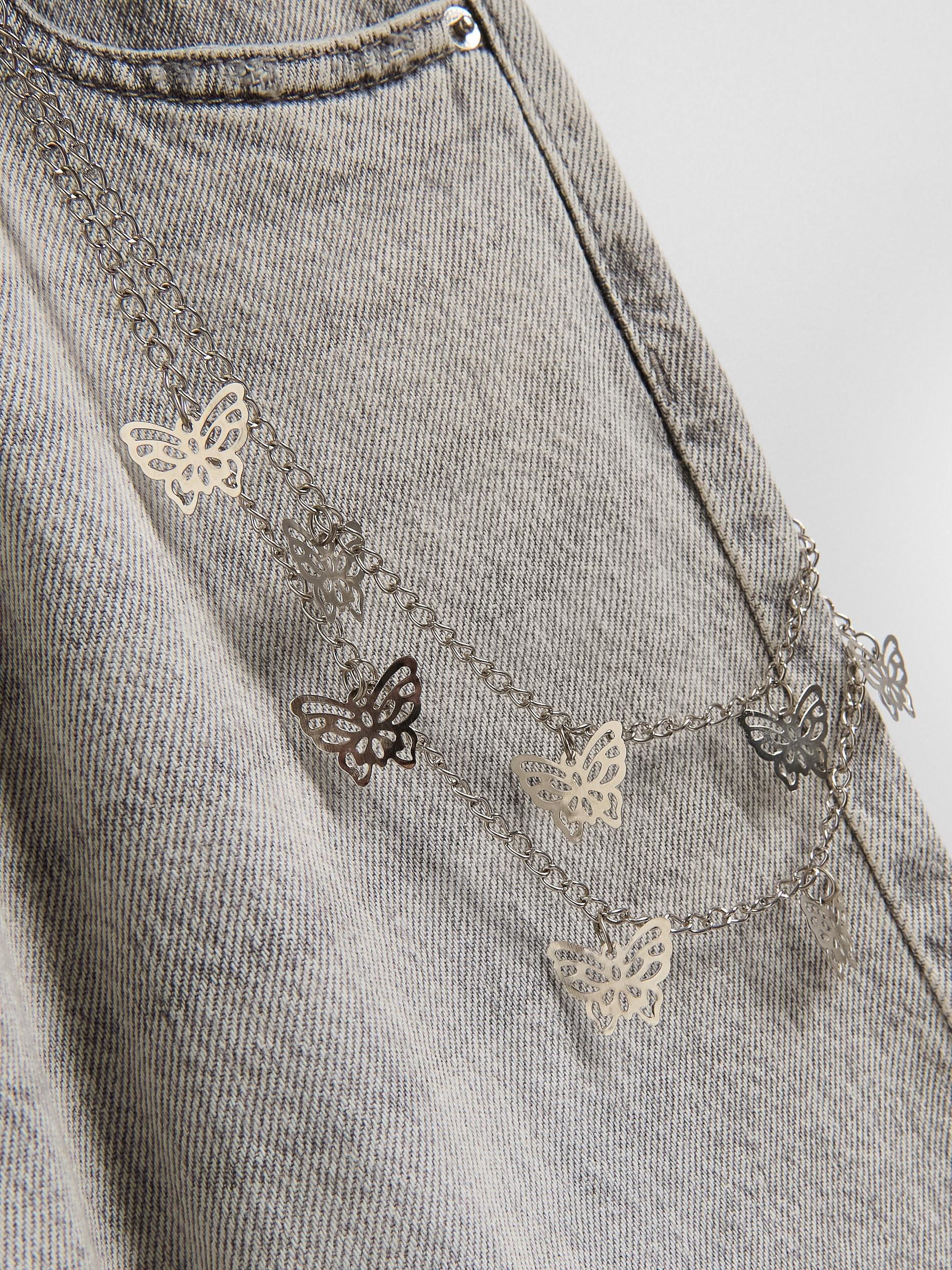 Brown Faux Leather Shorts, Light grey, large image number 3