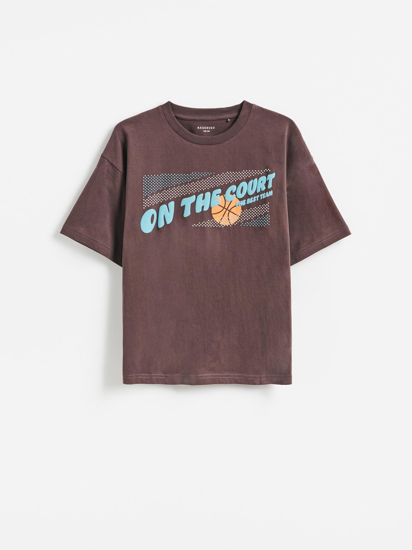 Brown Cotton T-Shirt, Brown, medium