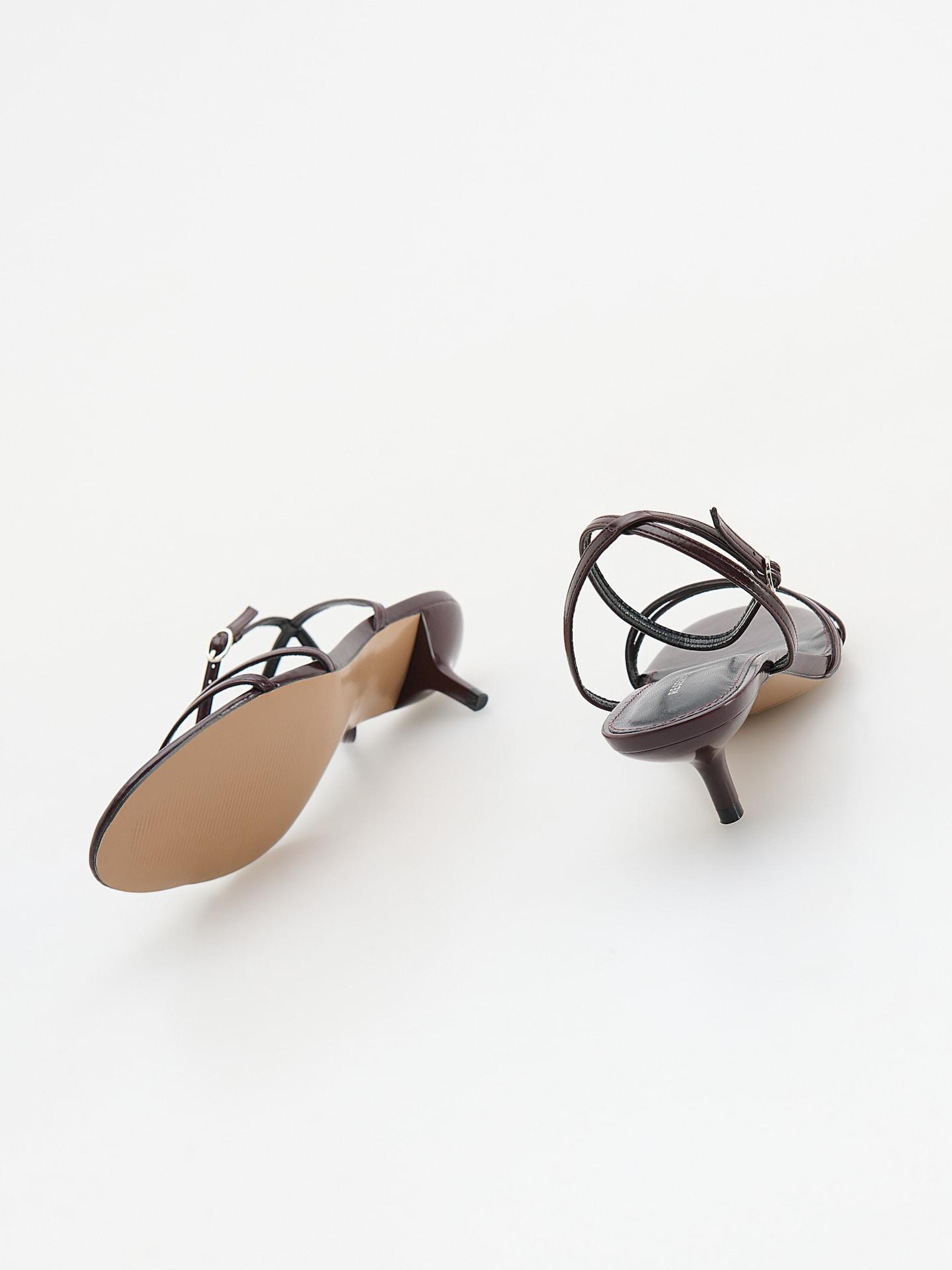 LADIES` SANDALS MAHOGANY, Burgundy, medium
