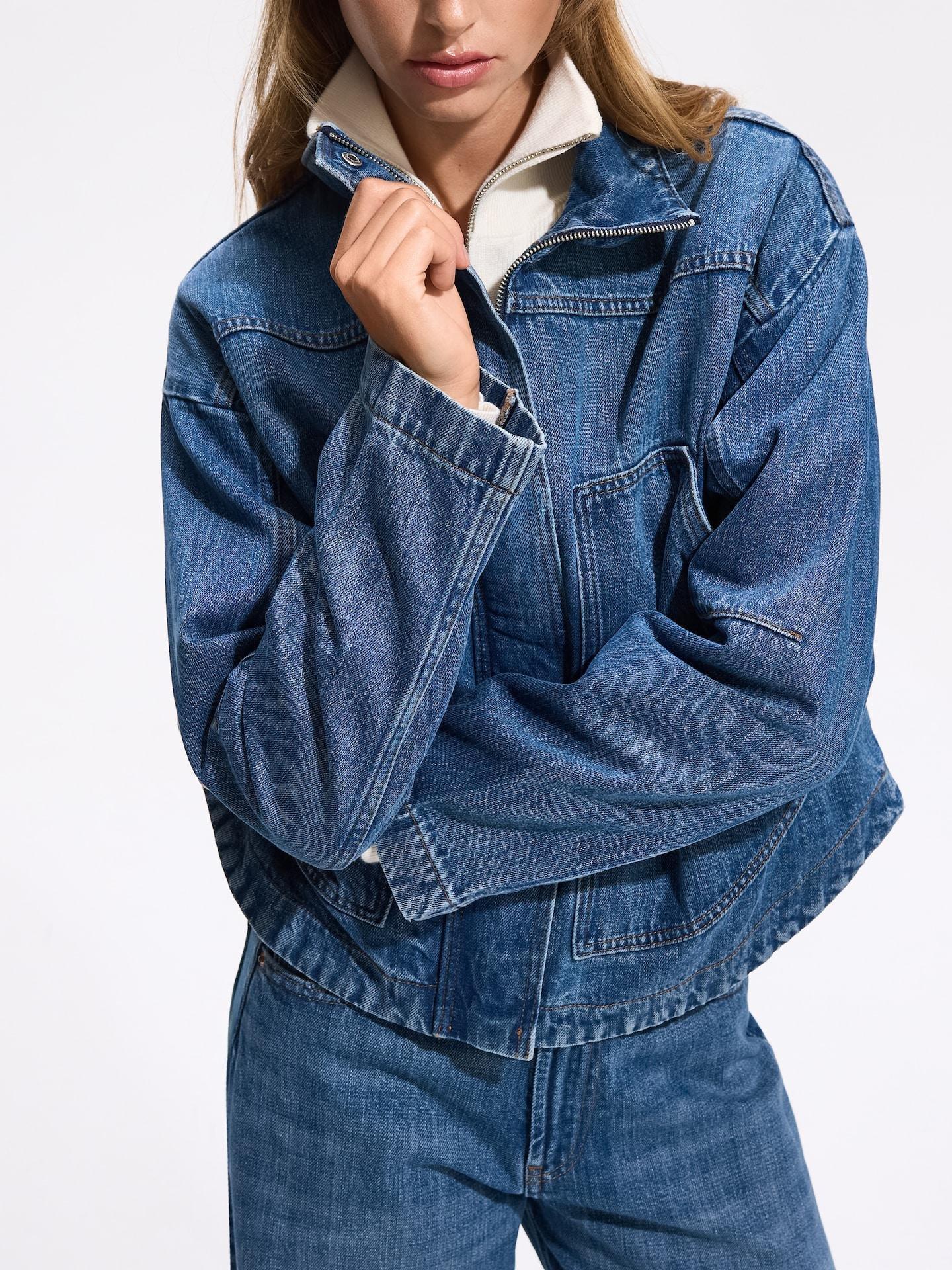 Blue Denim Jacket, Navy, medium
