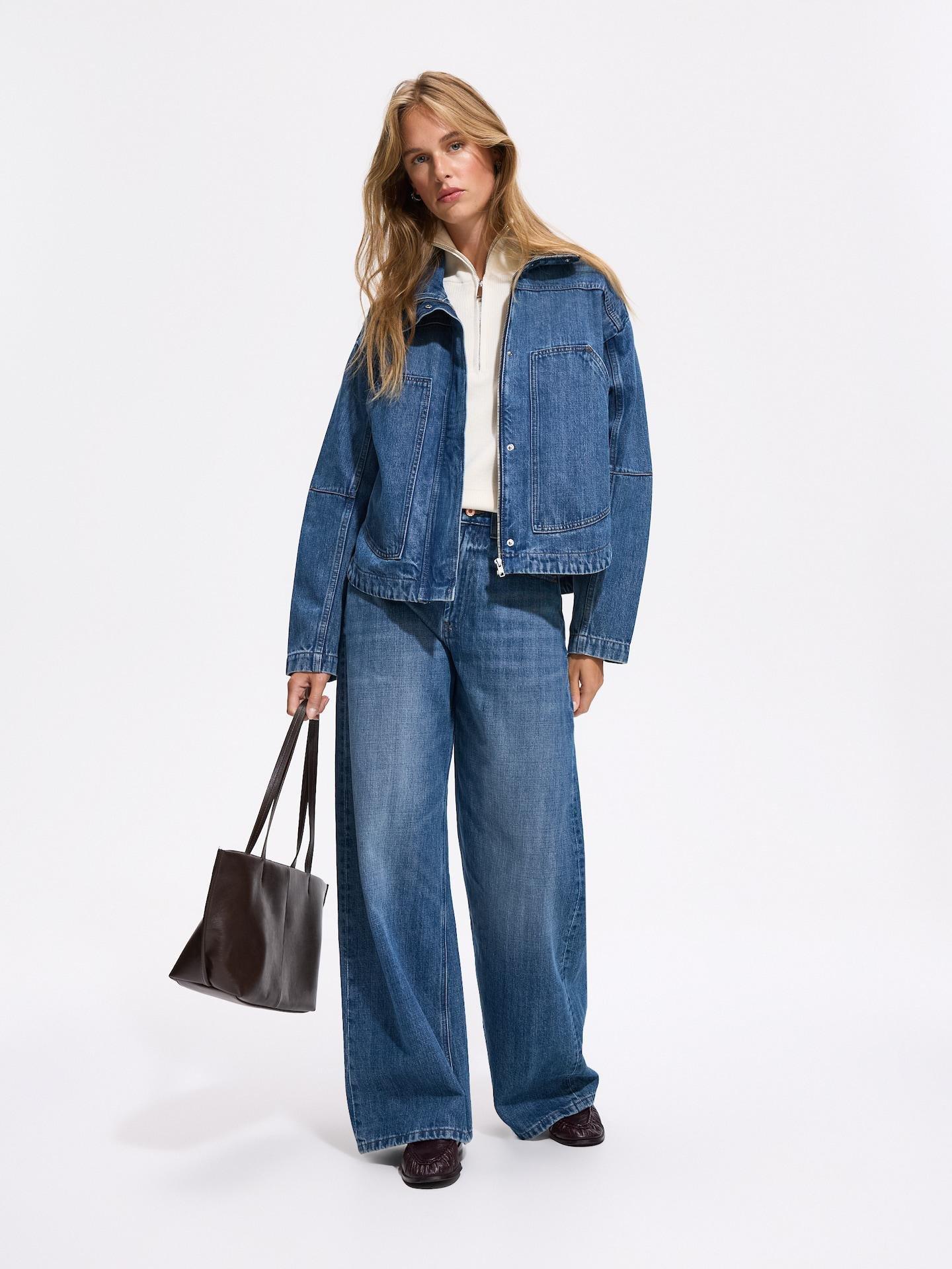 Blue Denim Jacket, Navy, medium